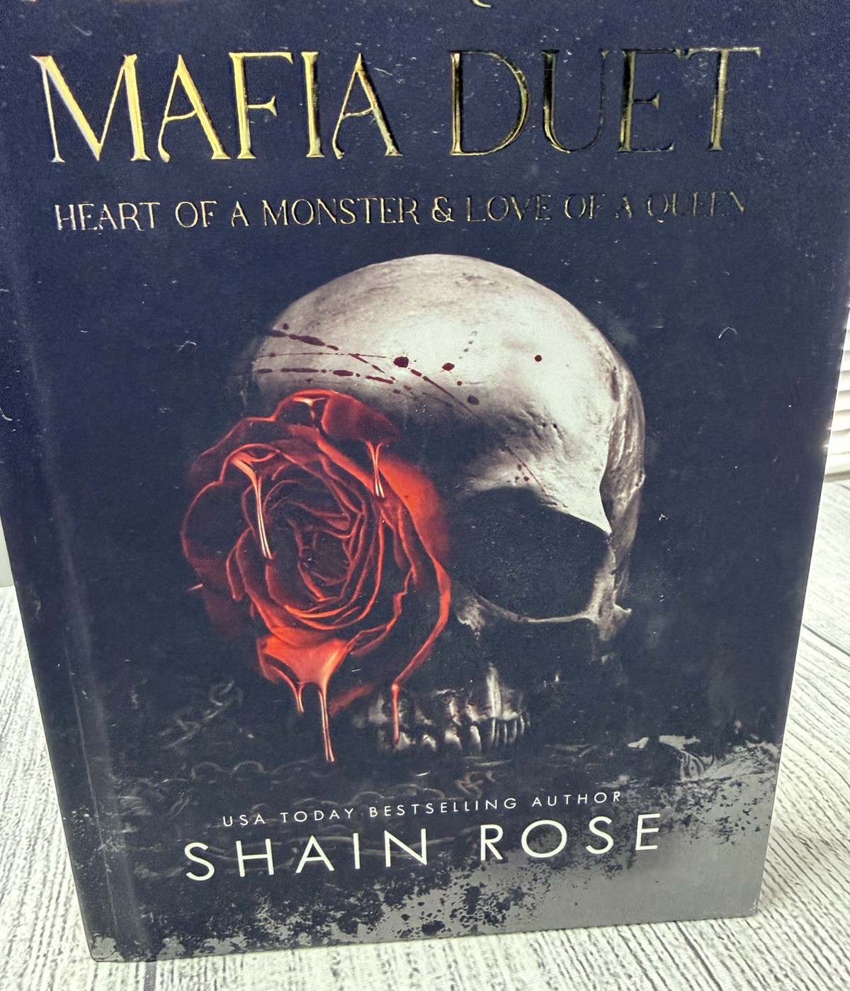 Shain Rose New Reign Mafia Duet Hardback Gold Foil Signing Exclusive Signed HTF