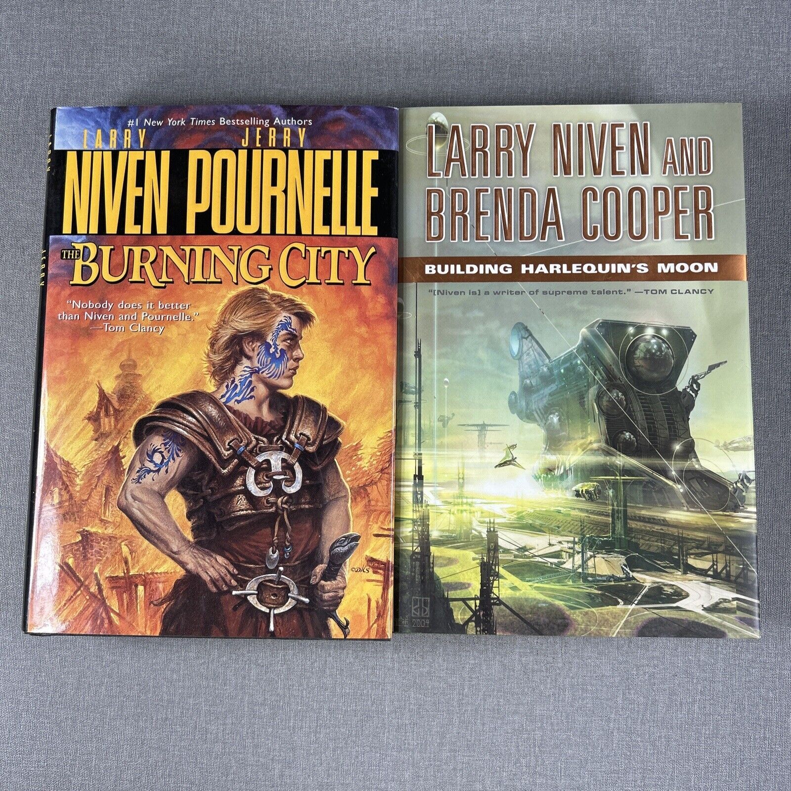 Larry Niven ~ Jerry Pournelle ~ Brenda Cooper Lot 2 Hardcover Books Burning City