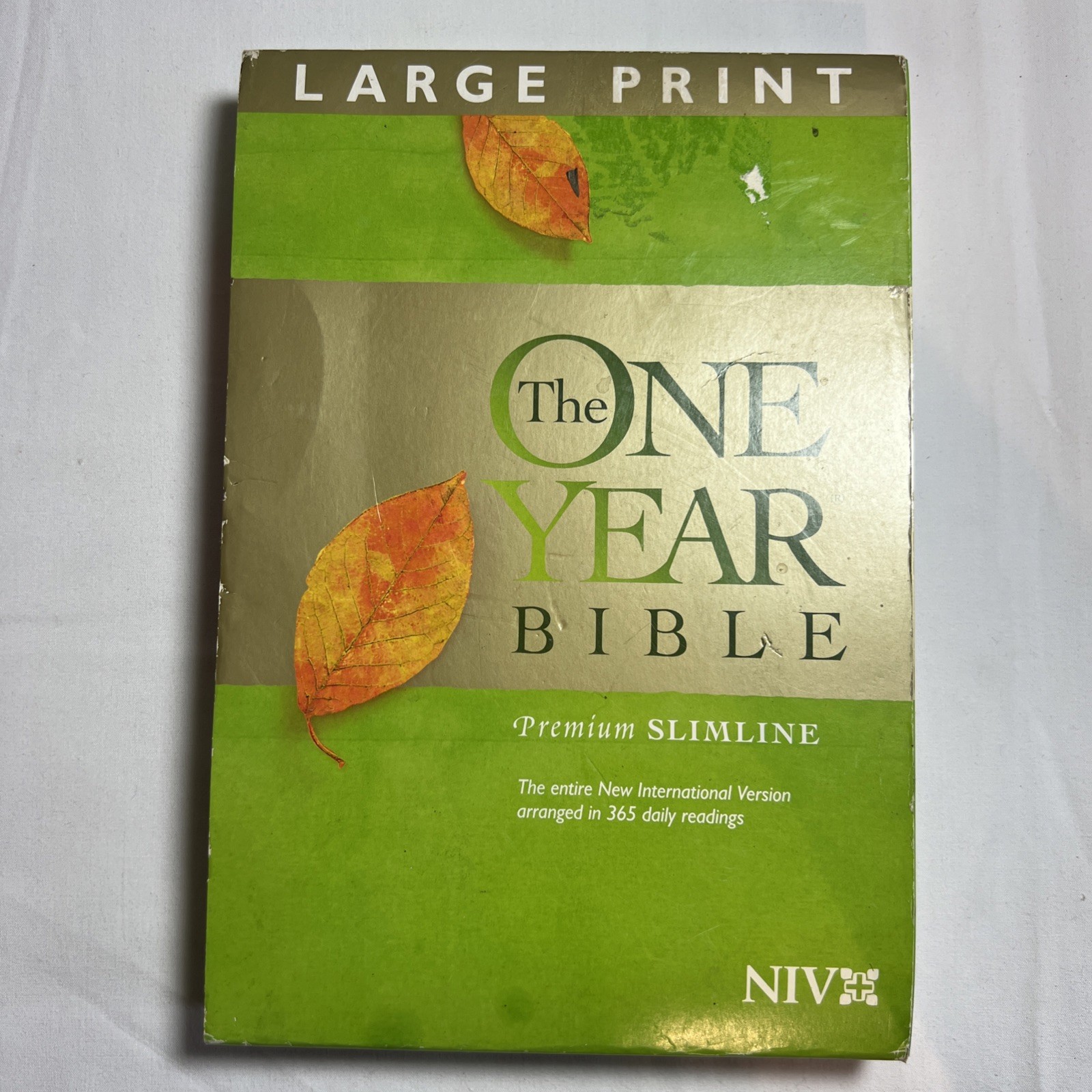 One Year Bible-Niv-Premium Slimline Large Print