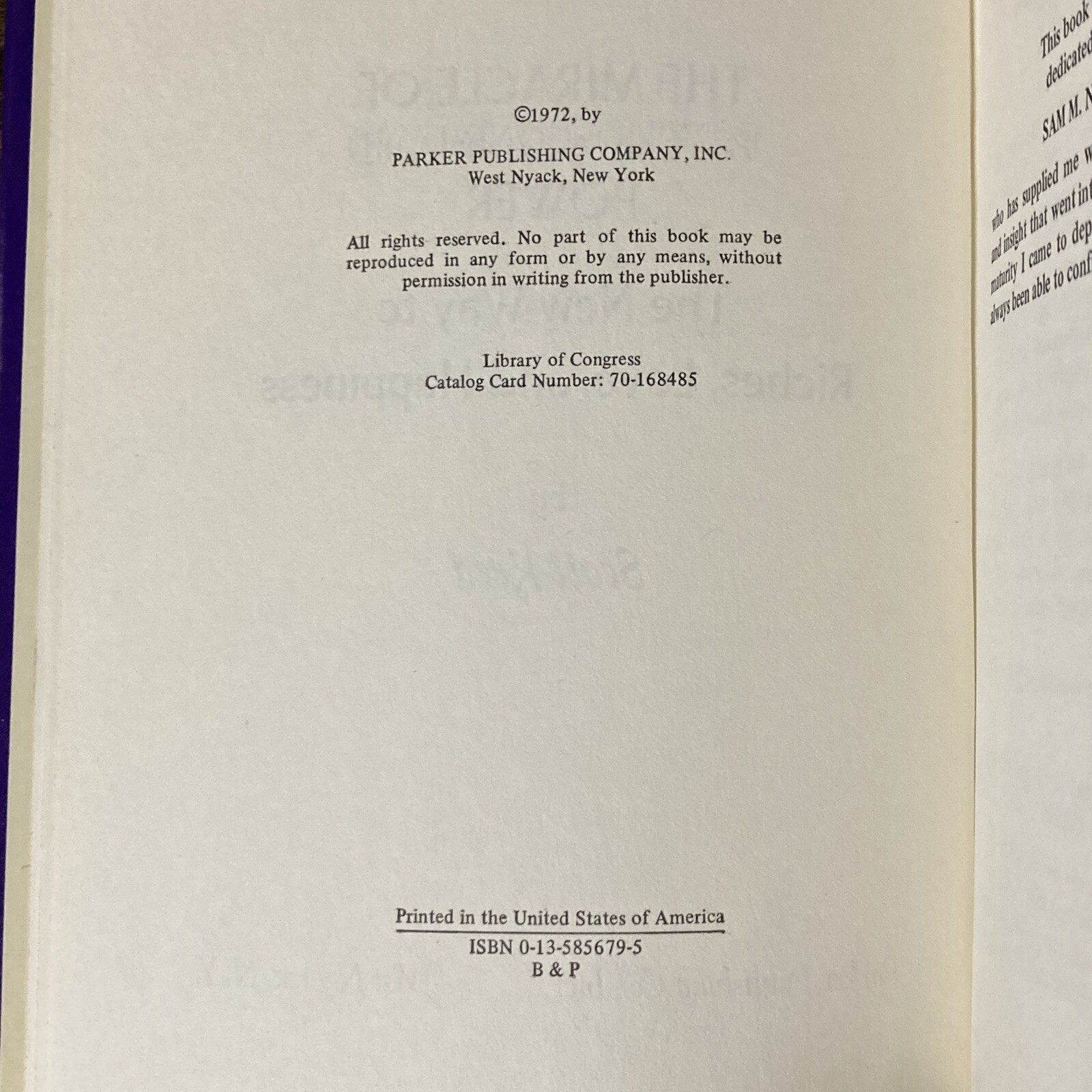 The Miracle of Psycho-Command Power – Scott Reid (1972 HC)