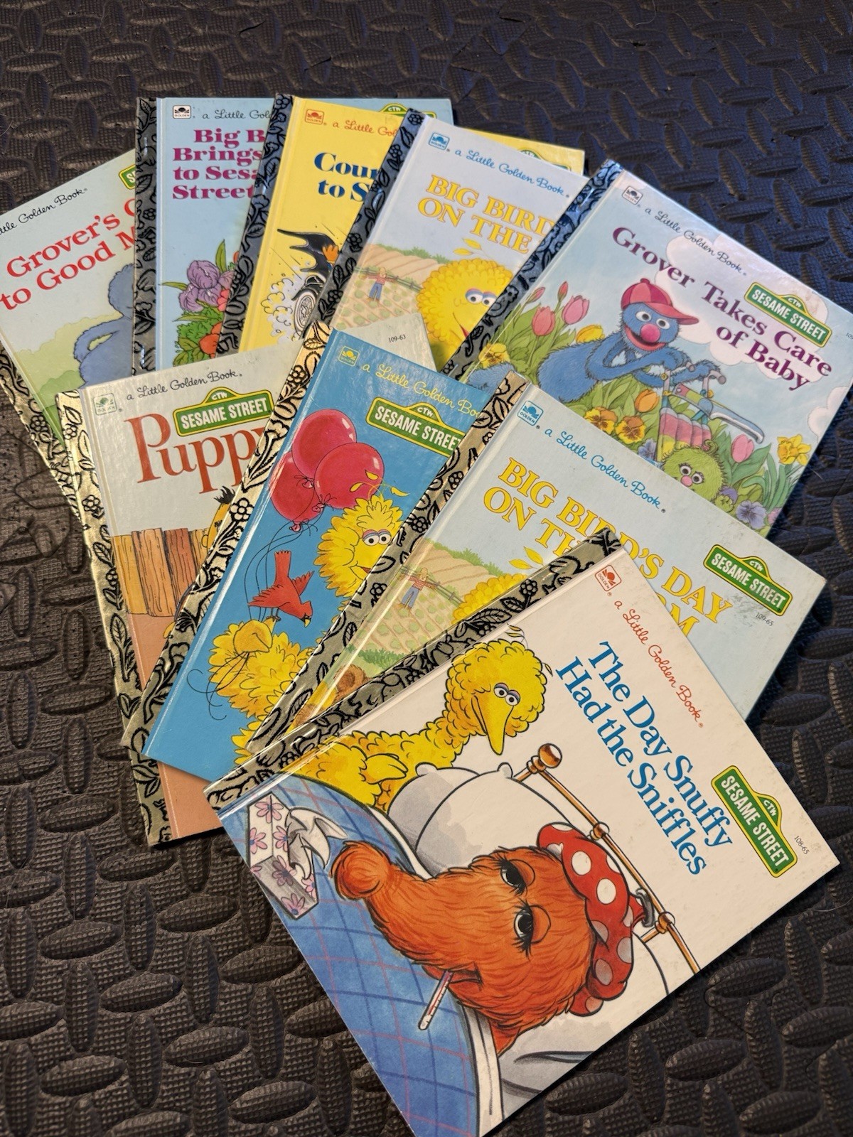 VTG Sesame Street Little Golden Books Lot Of 9 No Duplicates Clean Spines