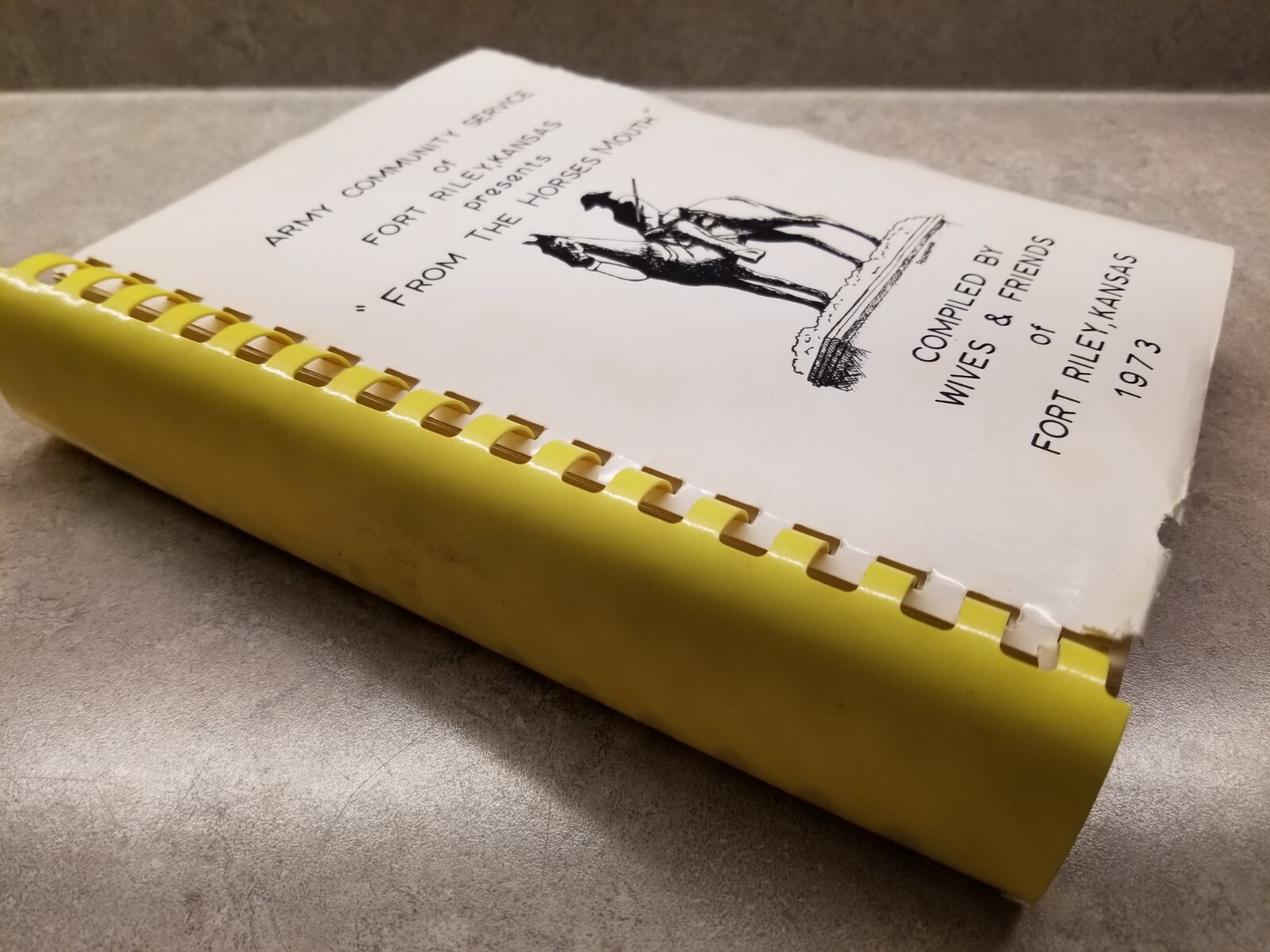 1973 FORT RILEY KS Army Wives & Friends Community Cookbook – 407 Pages