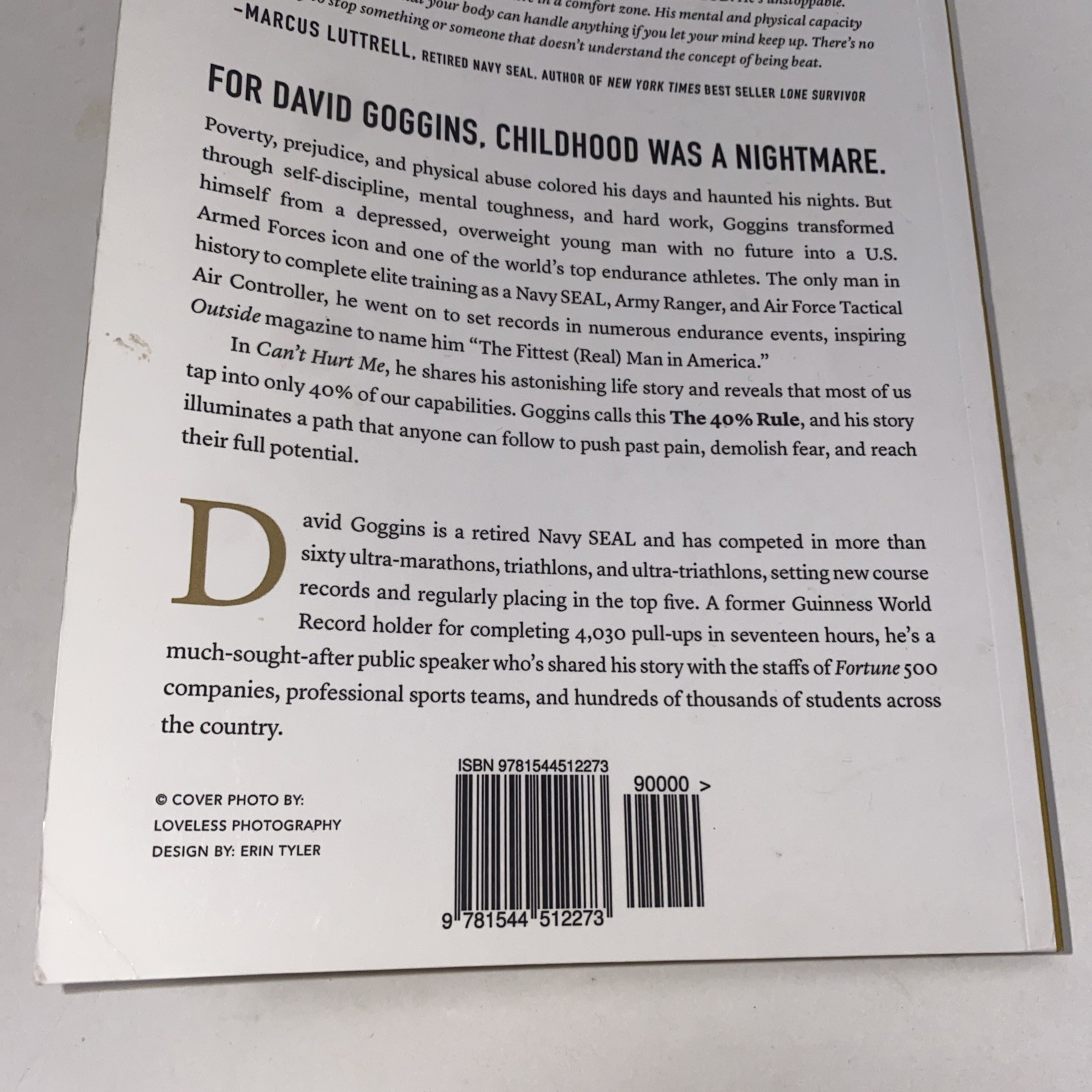 Cant Hurt Me Master Your Mind and Defy the Odds by David Goggins 2018 PB Book