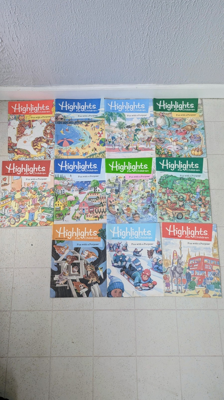 Highlights For Children Magazine Lot Of 11 1992-1993 Vintage