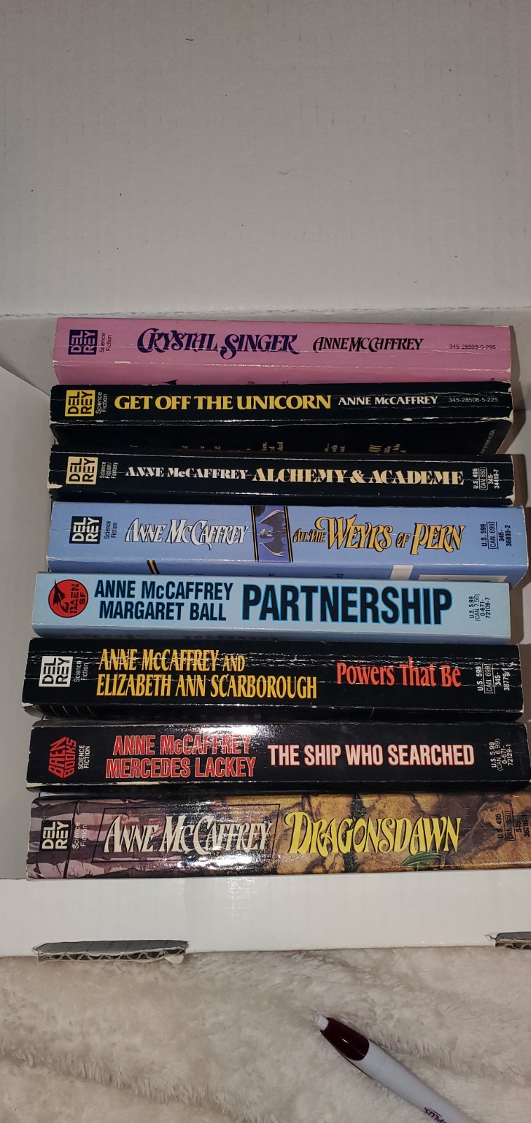 Anne McCaffrey Paperback Books Lot Of 8