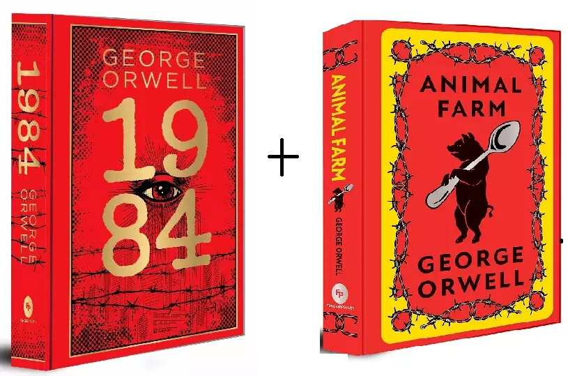 1984 + Animal Farm Hardcover 2 book in combo (Deluxe Hardbound Edition)