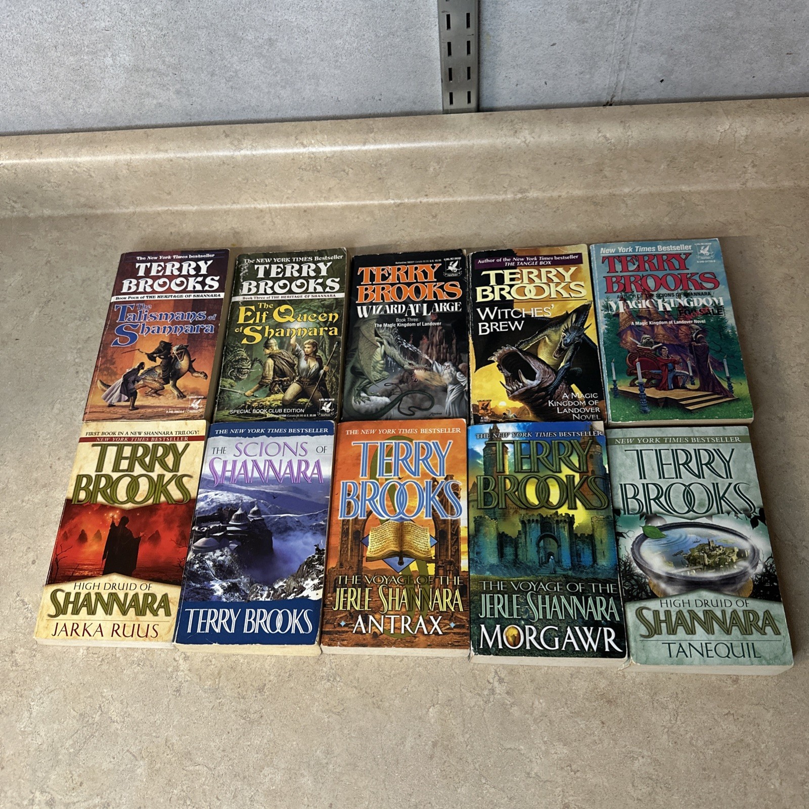 Lot of 10 Terry Brooks PB Books Shannara Series Lot Fantasy