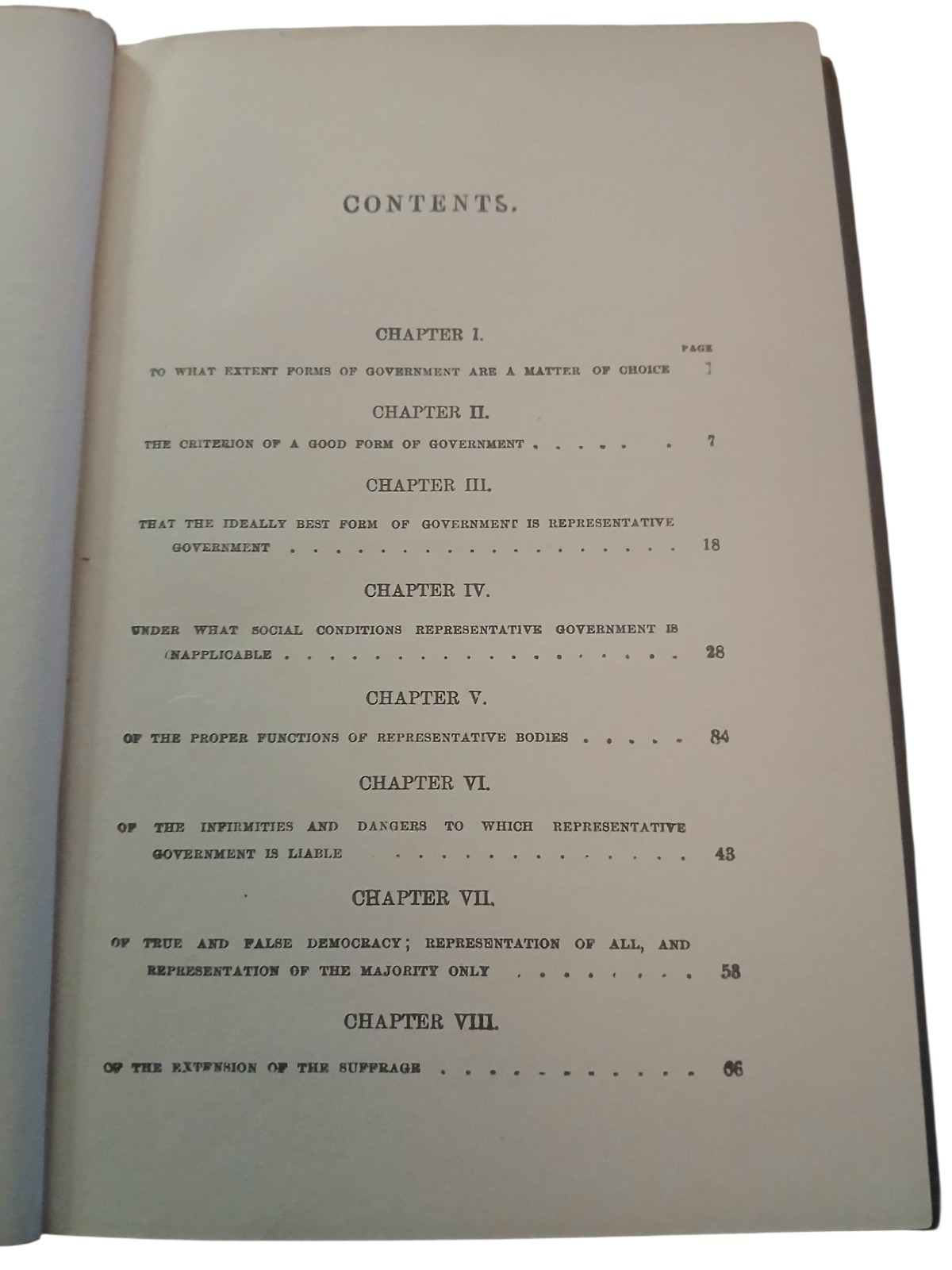 Considerations on Representative Government by John Stuart Mill Hardcover 1926