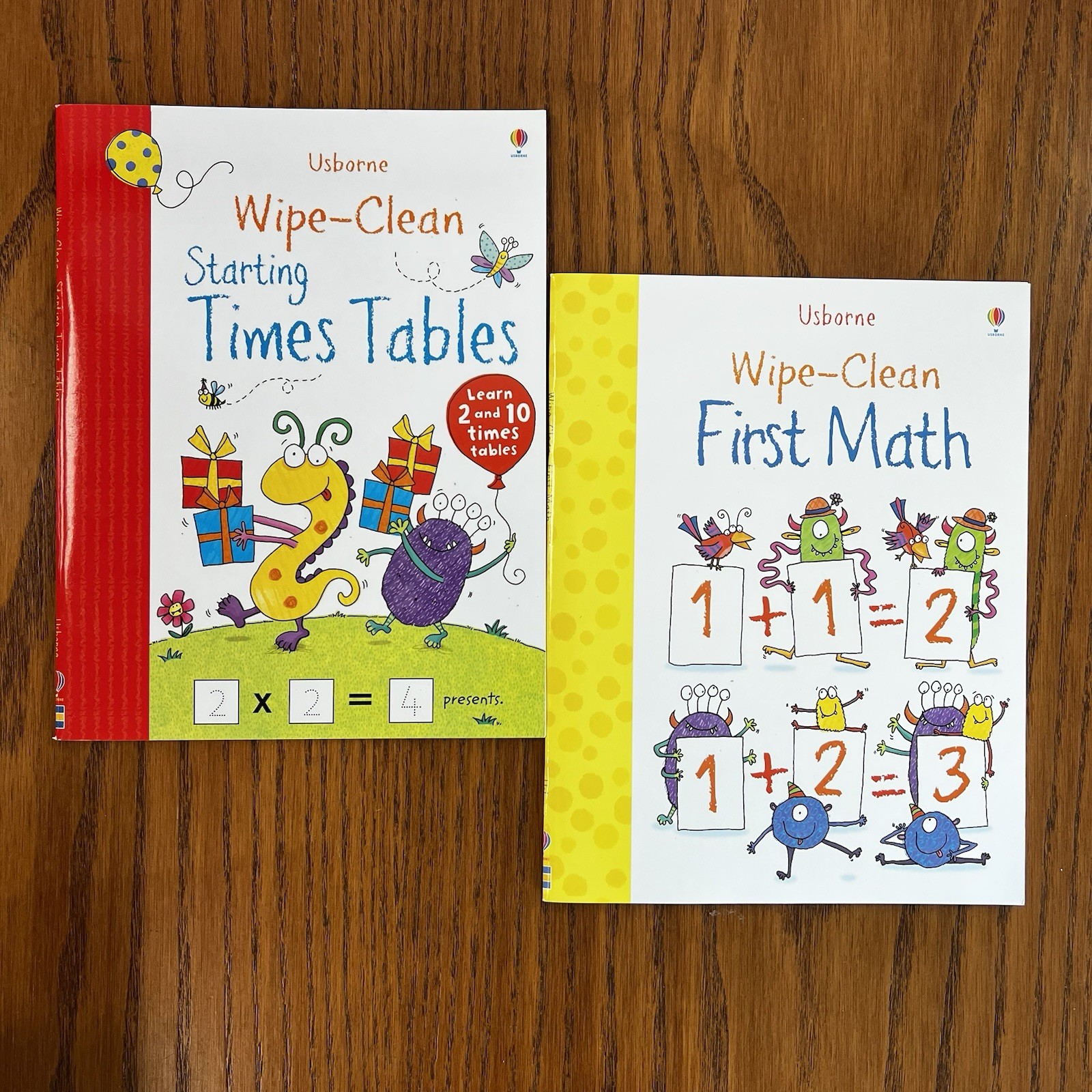 Usborne Wipe-Clean Books Starting Times Tables First Math Homeschool