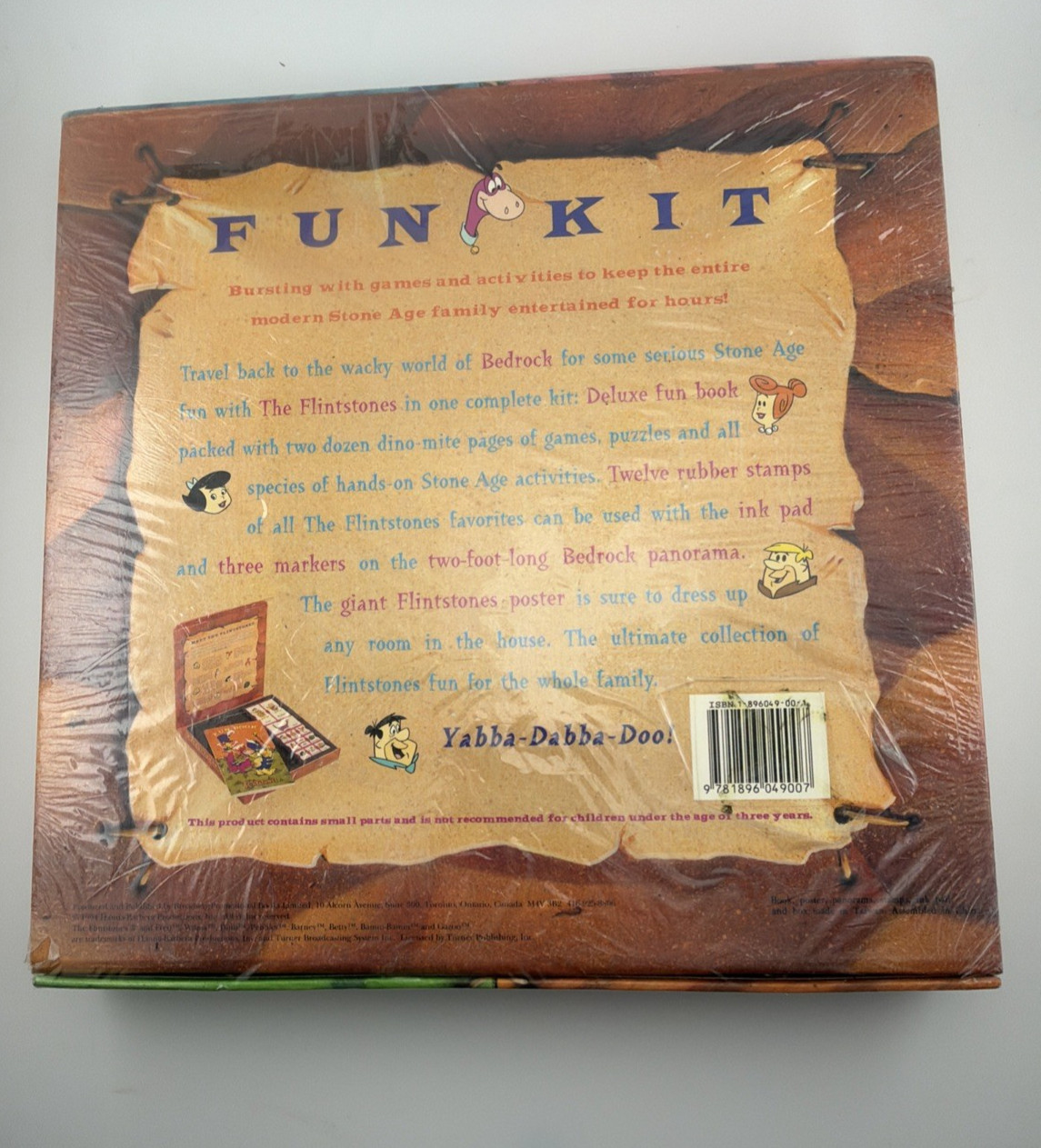 Sealed New FLINTSTONES FUN KIT By Broadway Rubber Stamp Fun Book