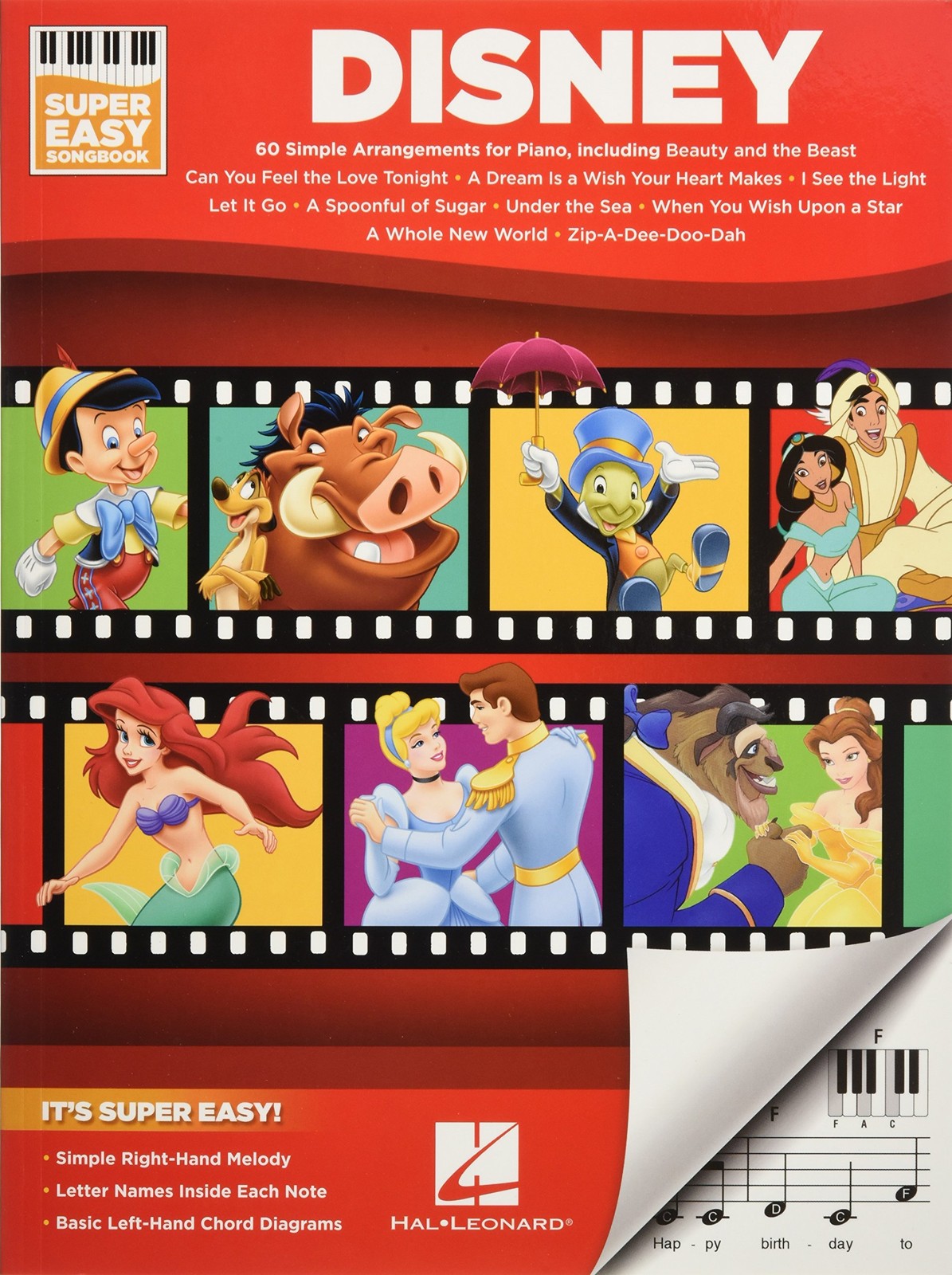 Disney Super Easy Songbook | Easy Piano Sheet Music for Beginners | 60 Class…