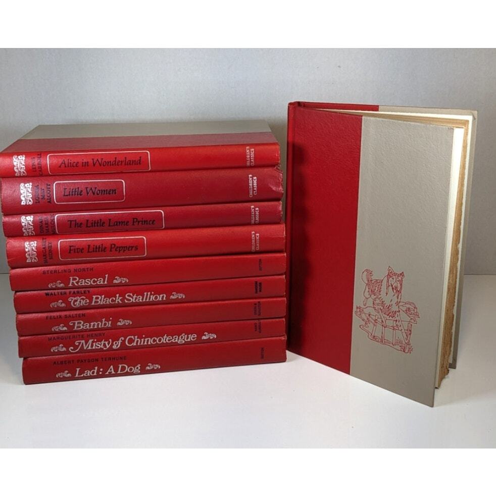 Lot of 10 Illustrated CHILDREN’s CLASSICS Novels~Little Women~Rascal~Lassi