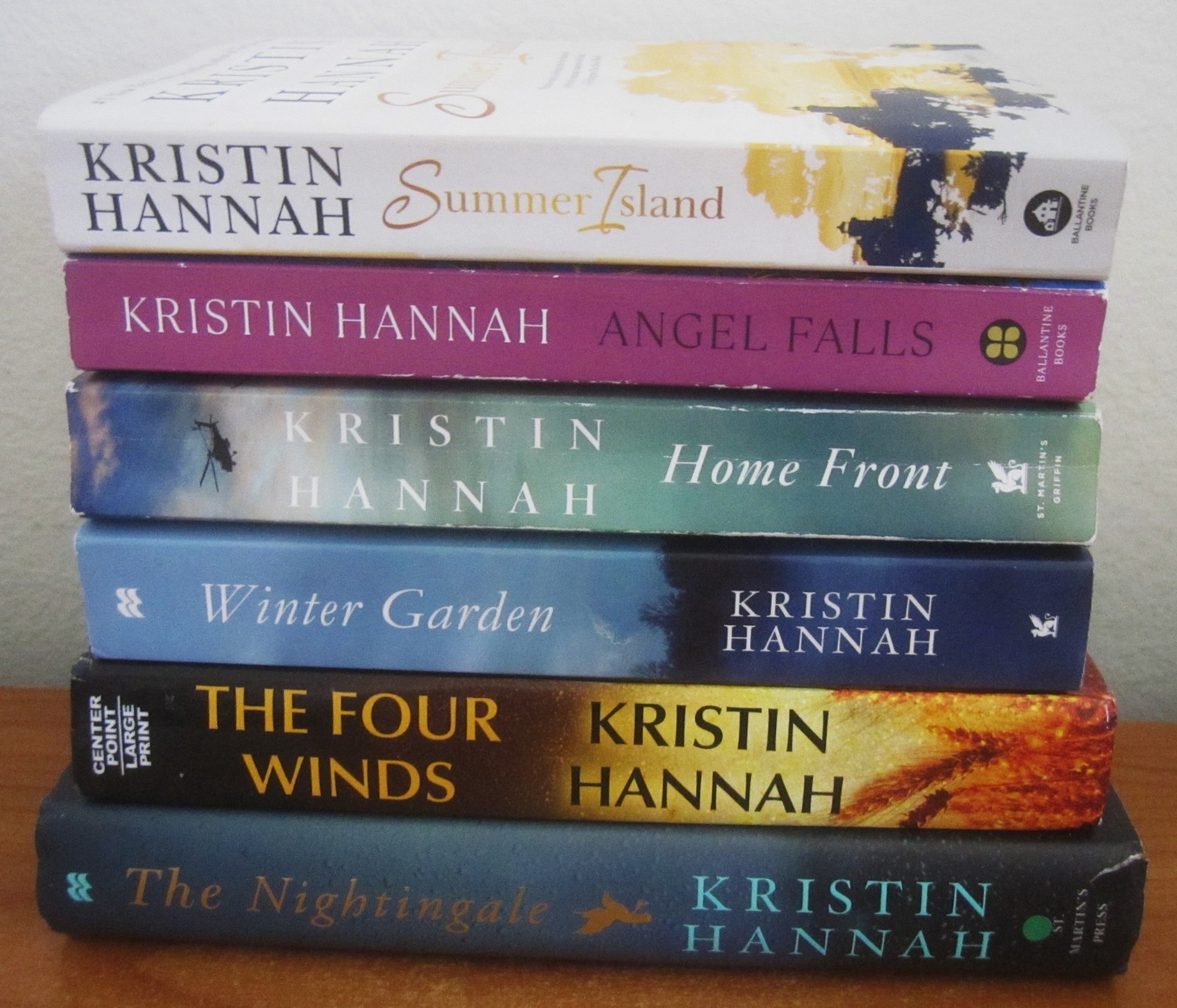 LOT OF 6 KRISTIN HANNAH BOOKS SUMMER ISLAND WINTER GARDEN FOUR WINDS NIGHTINGALE