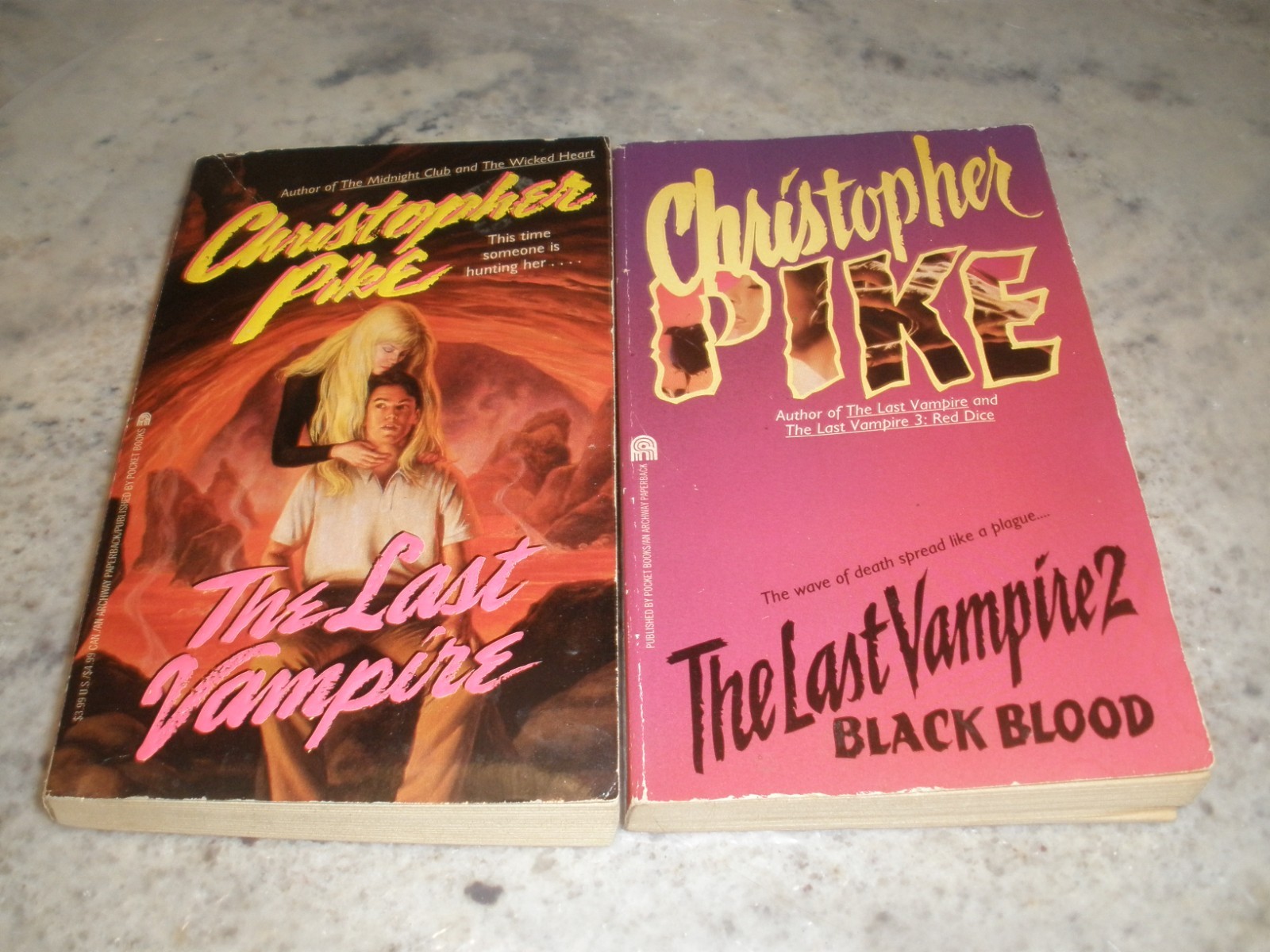 CHRISTOPHER PIKE THE LAST VAMPIRE & 2 BLACK BLOOD PB 1990’S