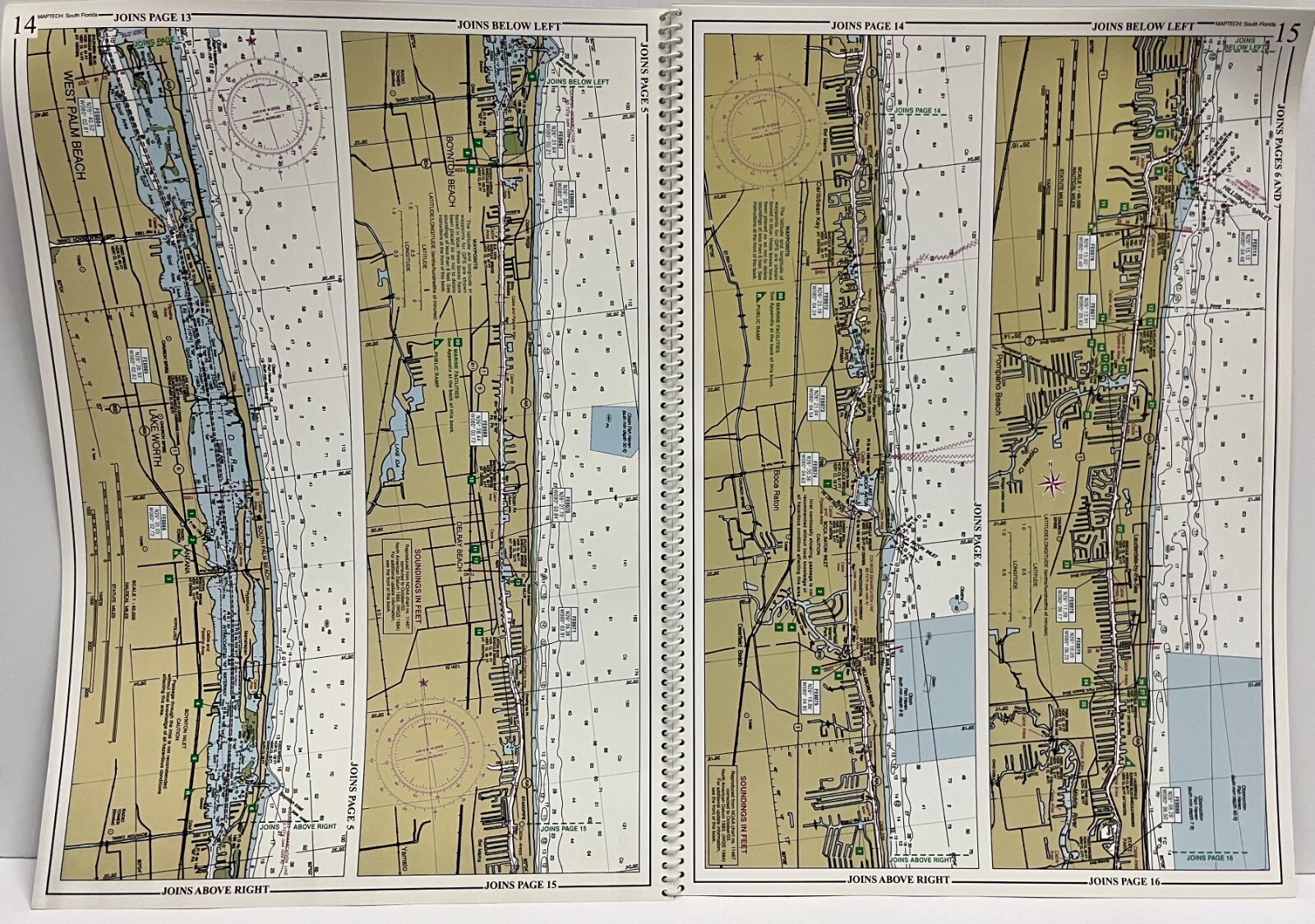 MAPTECH® Waterproof Chartbook South Florida Miami to Fort Pierce Edition 1