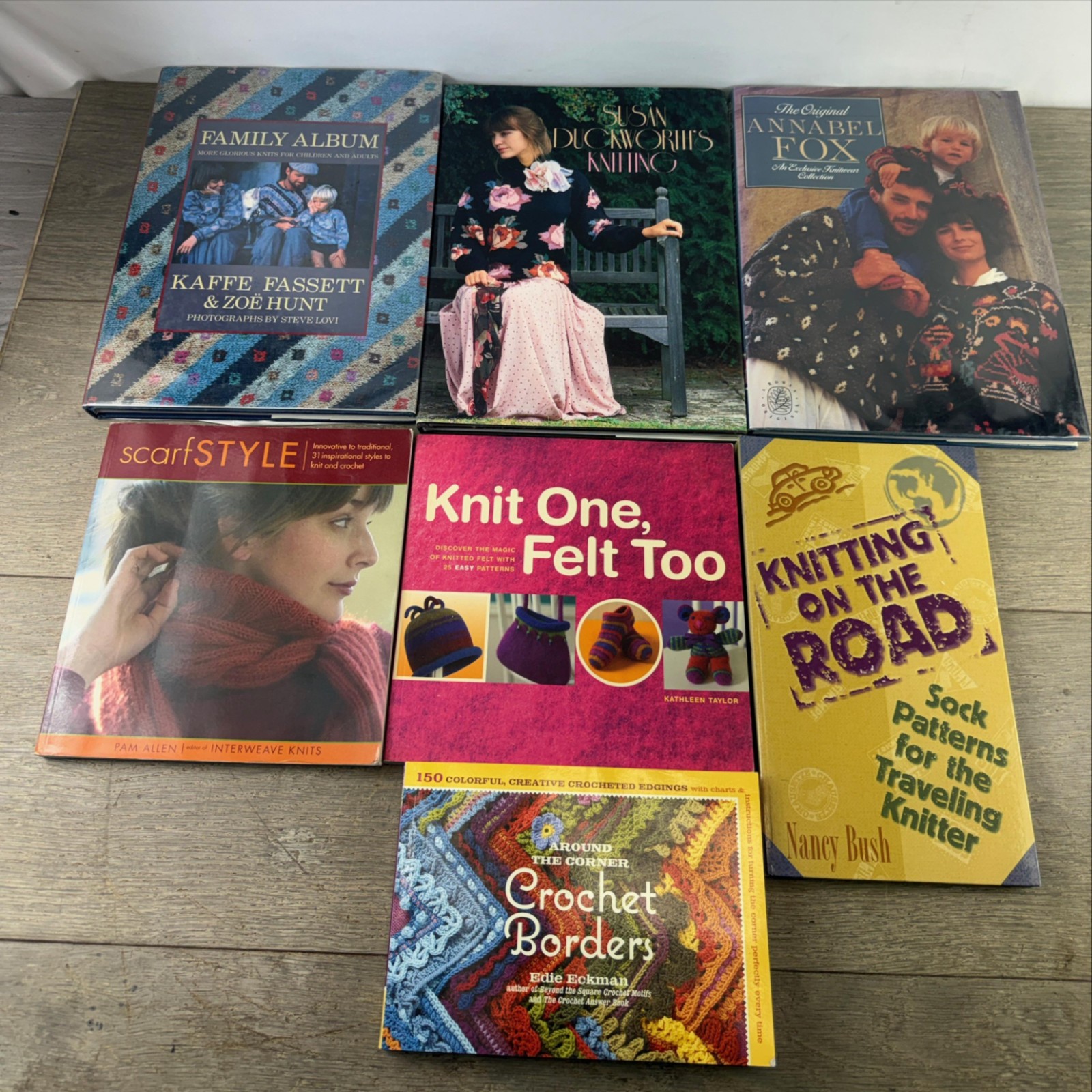 Knitting & Crochet Pattern Books Lot 7 Fassett Duckworth Bush Allen PB HC