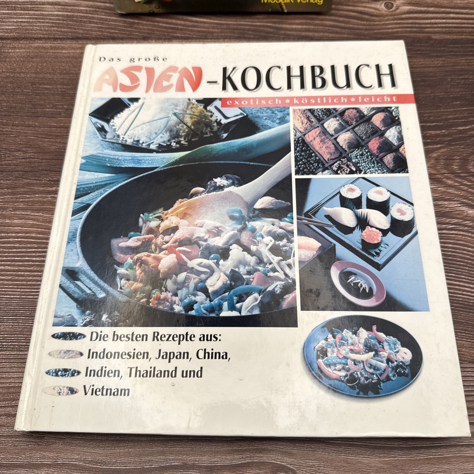 2 German Language Cookbooks Asian Chinese Cooking Kochen Vintage HC Books