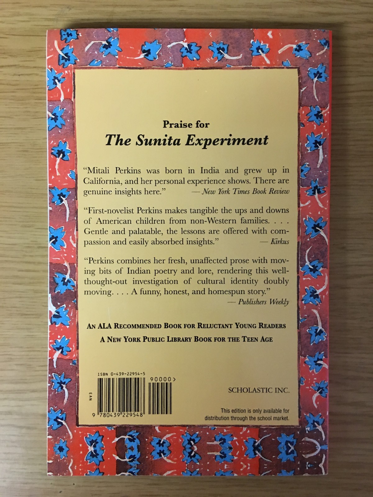 Scholastic Books: The Sunita Experiment by Mitali Perkins