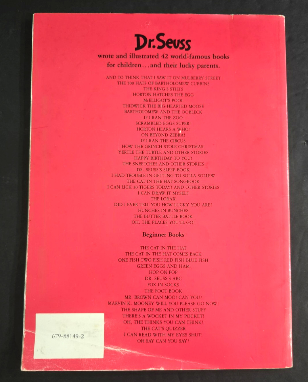 McElligot’s Pool Dr. Seuss 1974 Paperback Random House Out of Print Children