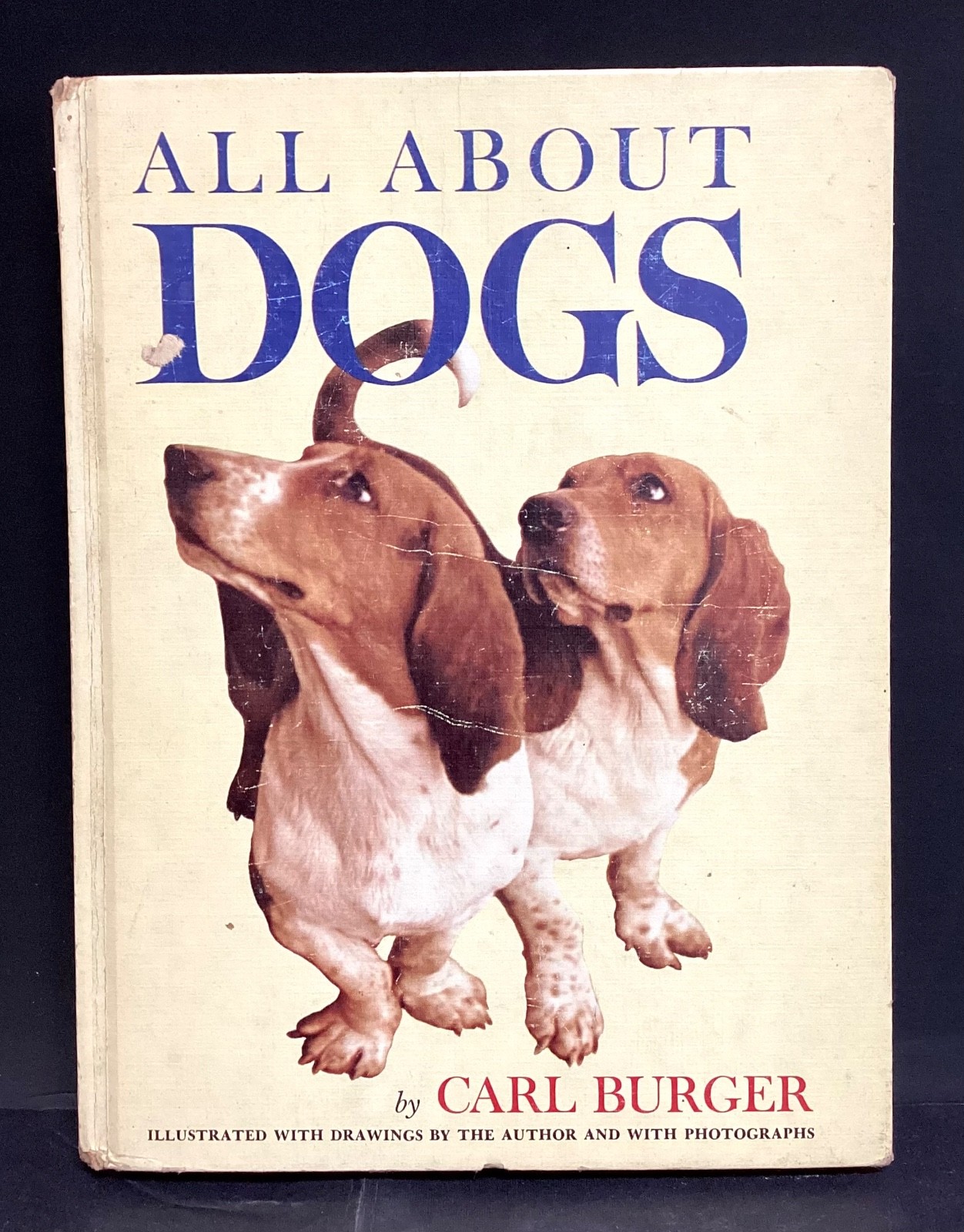 Vintage 1962 ALL ABOUT DOGS First Edition by Carl Burger Hardcover Book