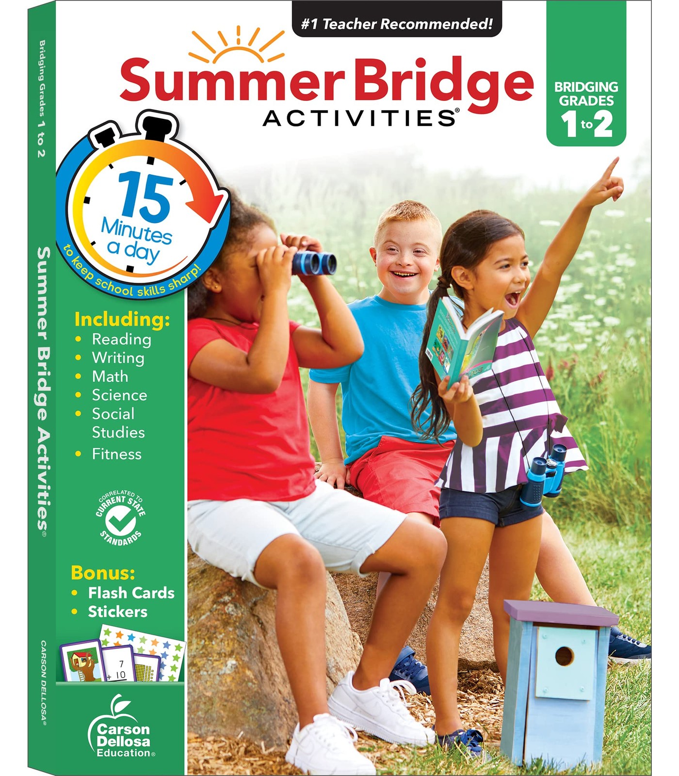 Summer Bridge Activities 1st to 2nd Grade Workbook, Activity Book With Math,…
