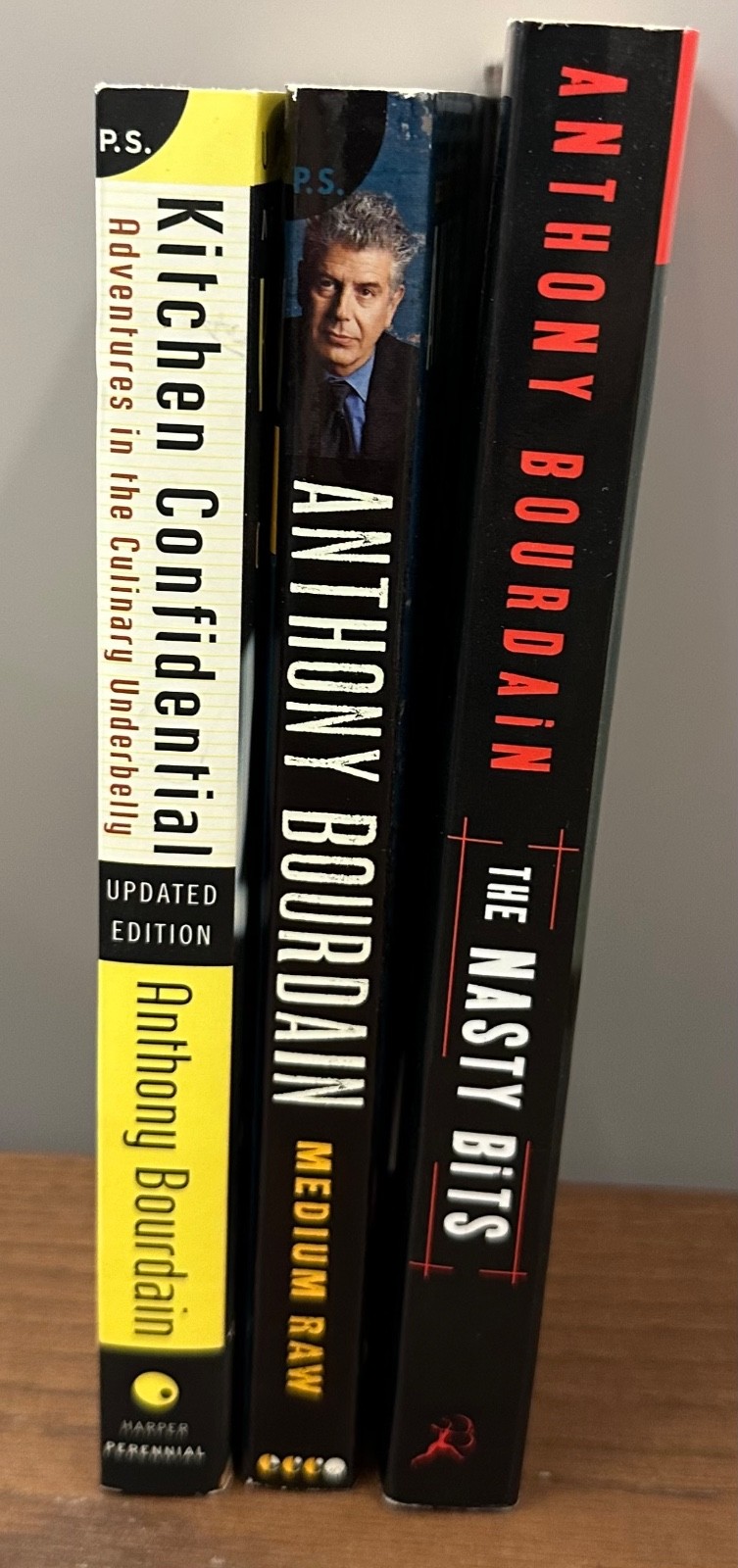 Anthony Bourdain Book Lot 3 Paperback Medium Raw Nasty Bits Kitchen Confidential