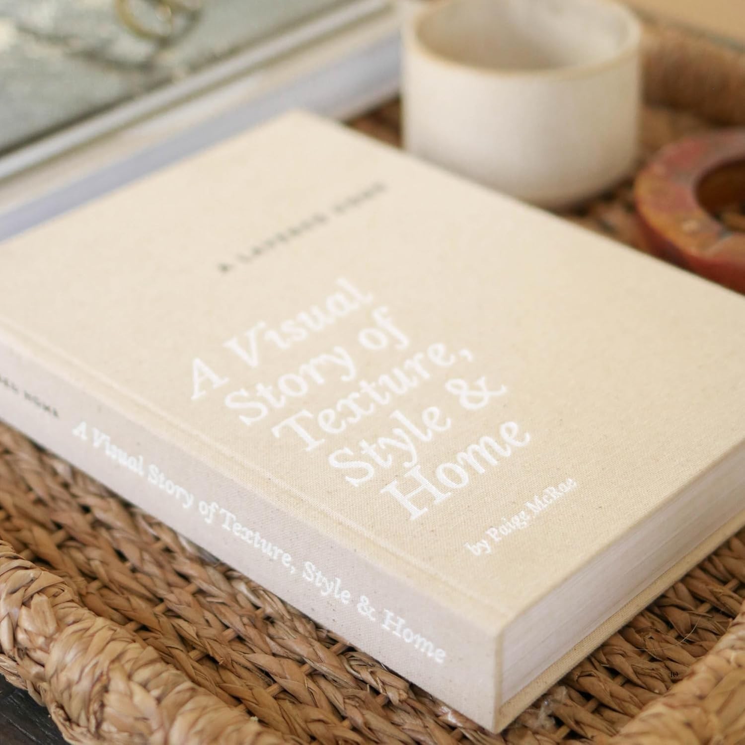 Chic Decorative Book Set with Storage – 2 Linen Covers for Home Styling