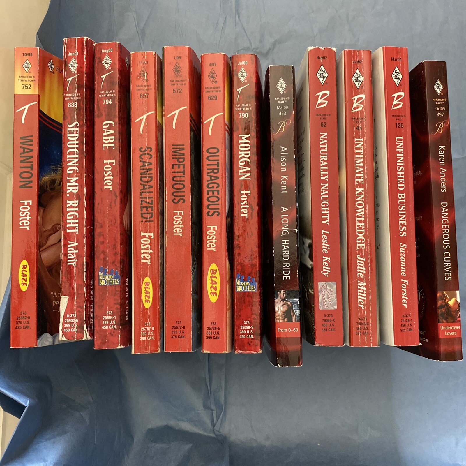 Harlequin Blaze and temptation lot of 12 books 1 Copy Autographed