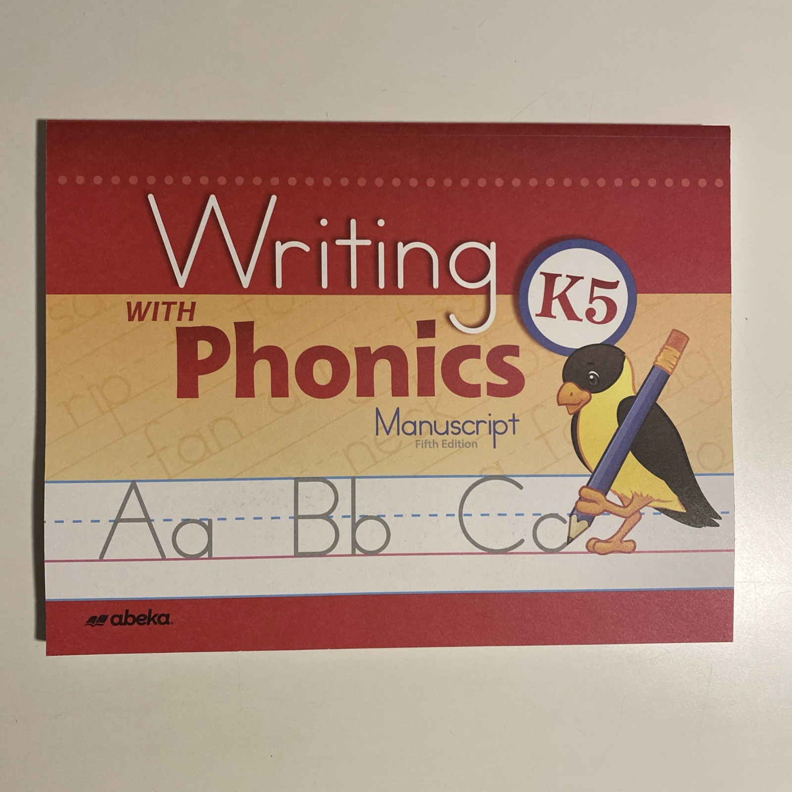 # Abeka Writing with Phonics K5 (Manuscript) Clean Pages Cut Back Cover.
