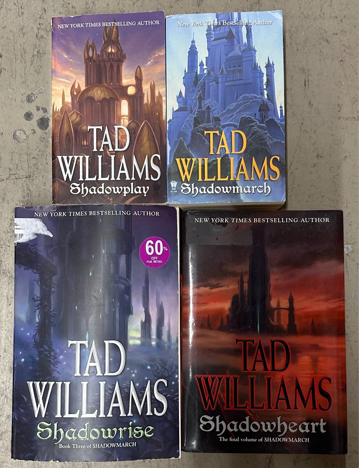 Complete Set Series of 4 Shadowmarch Paperbacks of Hardcover by Tad Williams