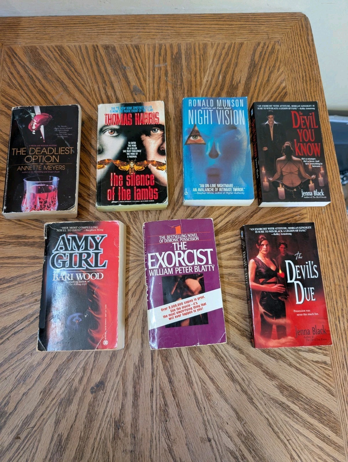 LOT OF 7 PAPERBACKS FROM HELL VINTAGE HORROR 1970’s & 1980’s OOP