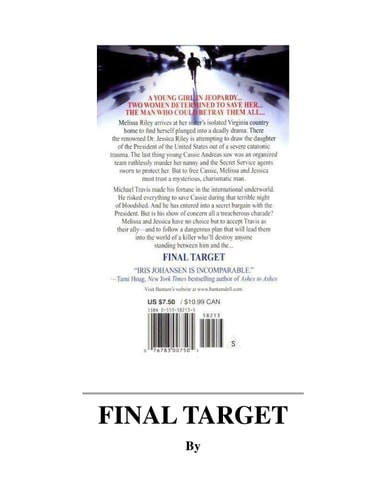 Final Target (Wind Dancer) by Johansen, Iris, Very Good Book