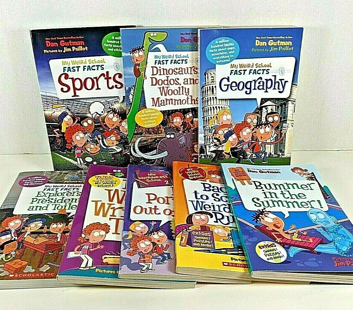 Lot 34 MY WEIRD SCHOOL Children Chapter Books Series Dan Gutman SIGNED Specials