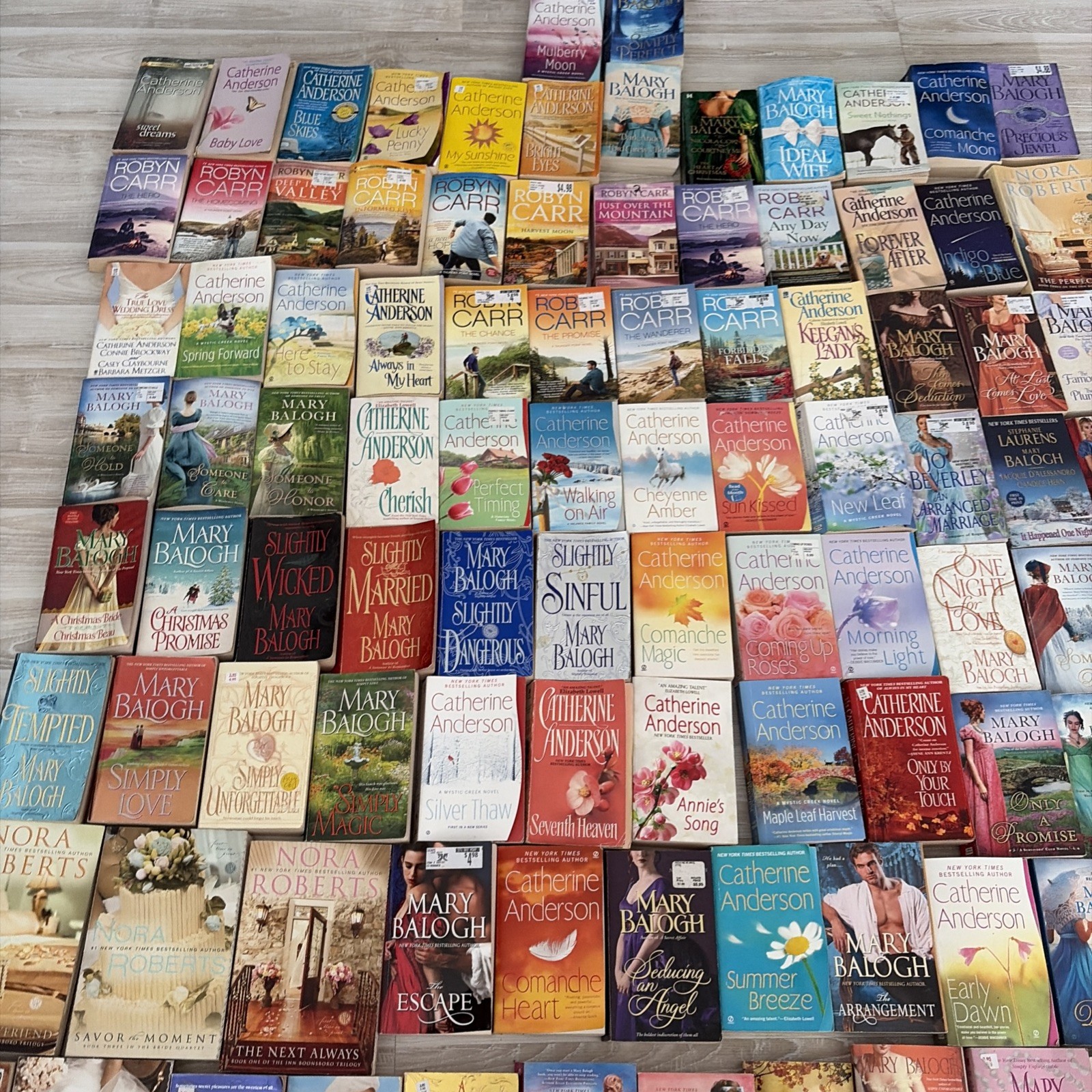Huge Lot Of 97 Of Romance Books Mary Balogh Robyn Carr More Look Read Free Ship