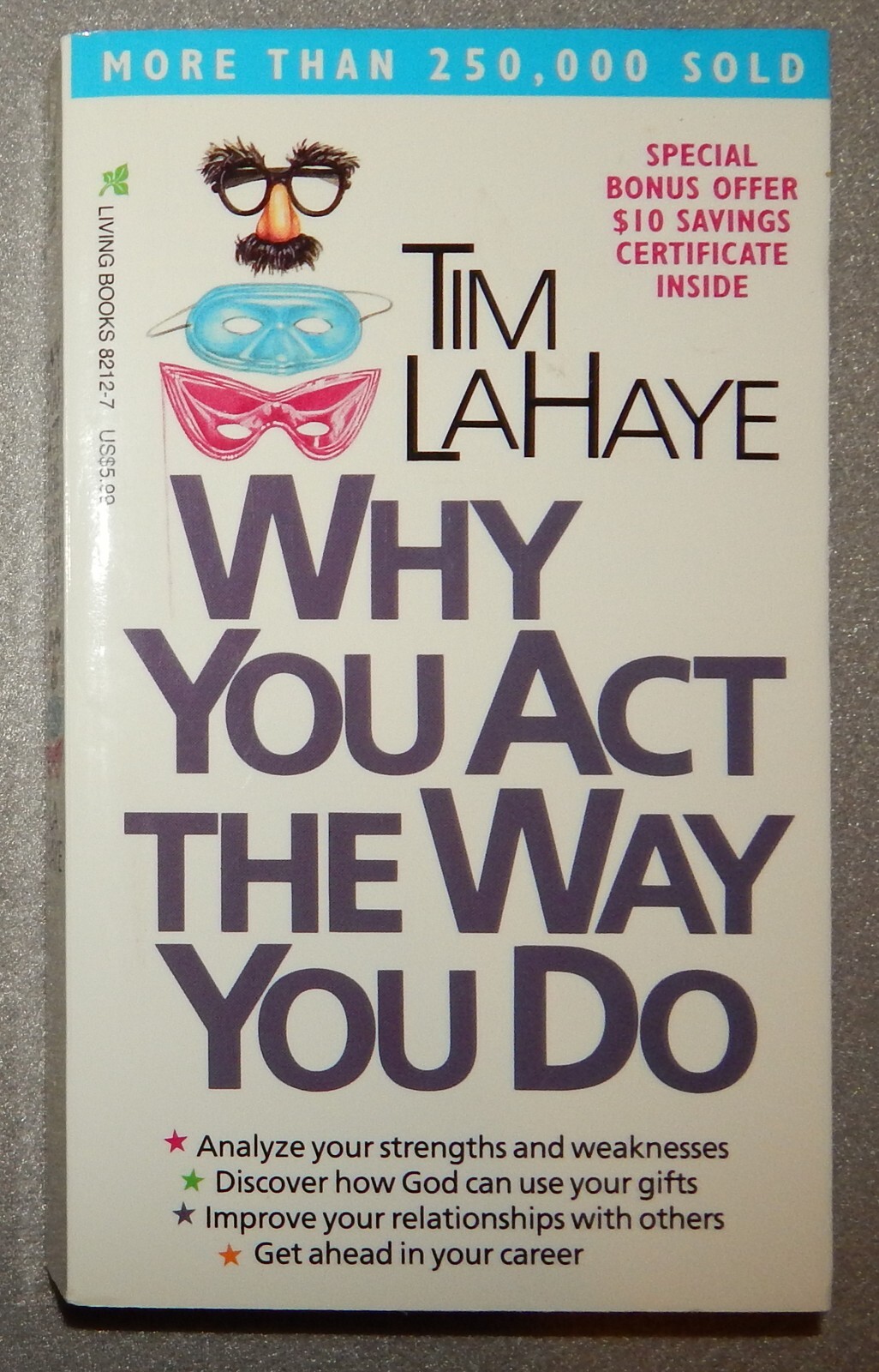 Why You Act The Way You Do by Tim LaHaye (Paperback, 1984) New