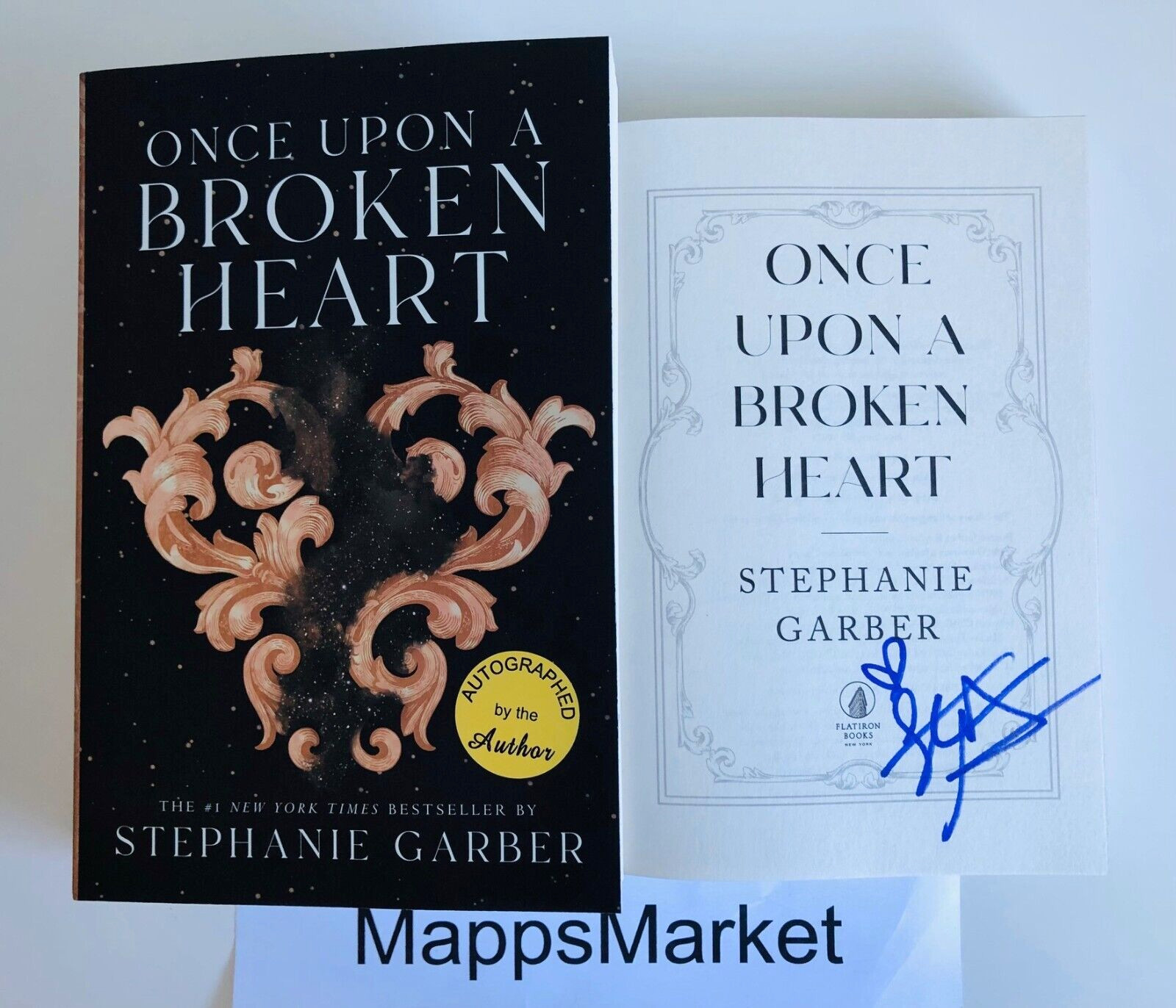 Once Upon a Broken Heart SIGNED by Stephanie Garber (2023, Trade PB) w Purple💜