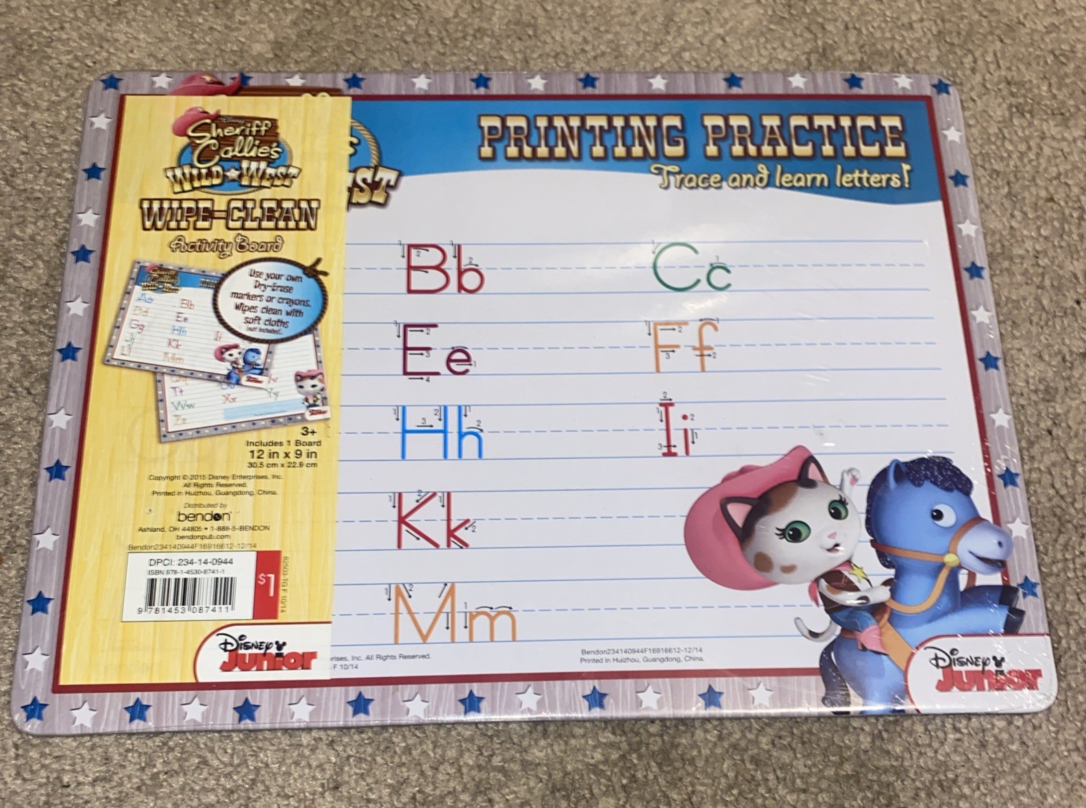 Disney Sheriff Callie’s Printing Practice Trace And Learn Activity Board