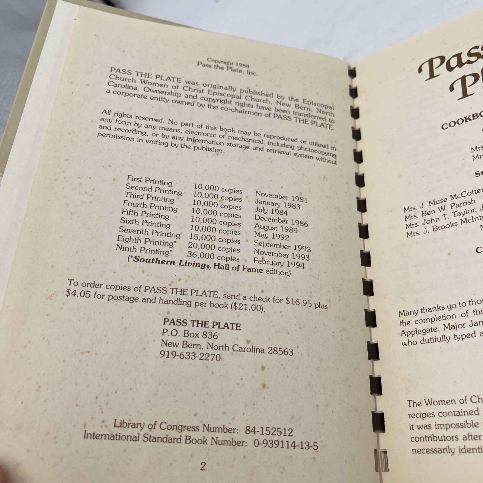 Pass the plate the collection from Christ church 1981 episcopal churchwomen