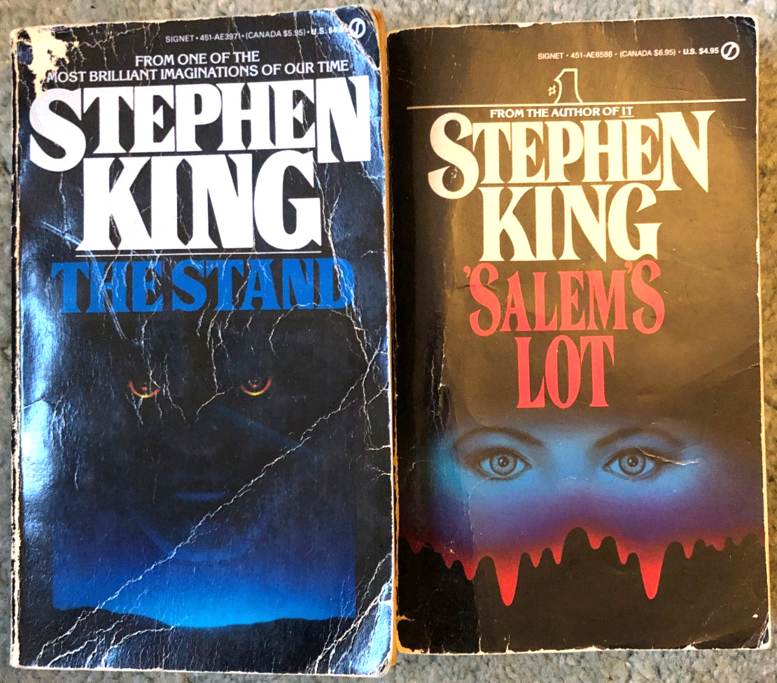 Stephen King books, Salem’s Lot & The Stand, Signet paperbacks