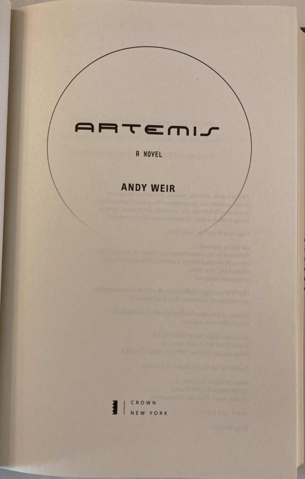 Andy Weir Novels FIRST EDITIONS Martian/Artemis/Project Hail Mary HCDJ Very GOOD