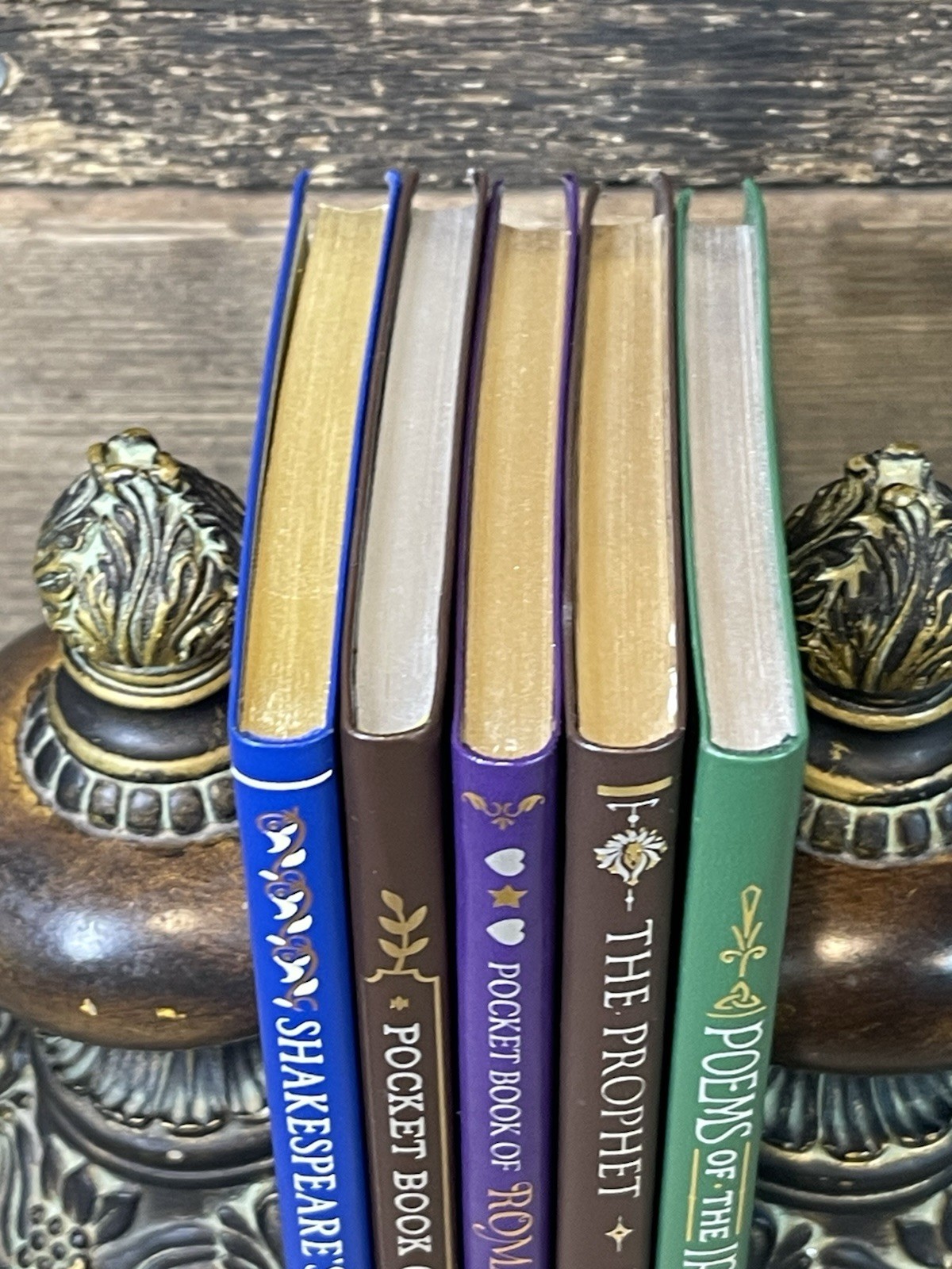5 Book Poetry Lot, 2016 Fall River Press LEATHER Classic Barnes & Noble Gilt