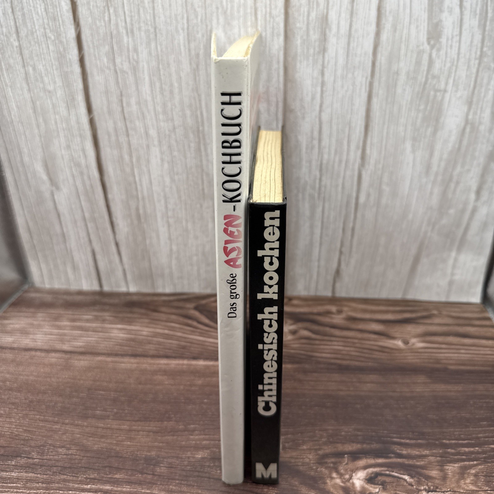 2 German Language Cookbooks Asian Chinese Cooking Kochen Vintage HC Books