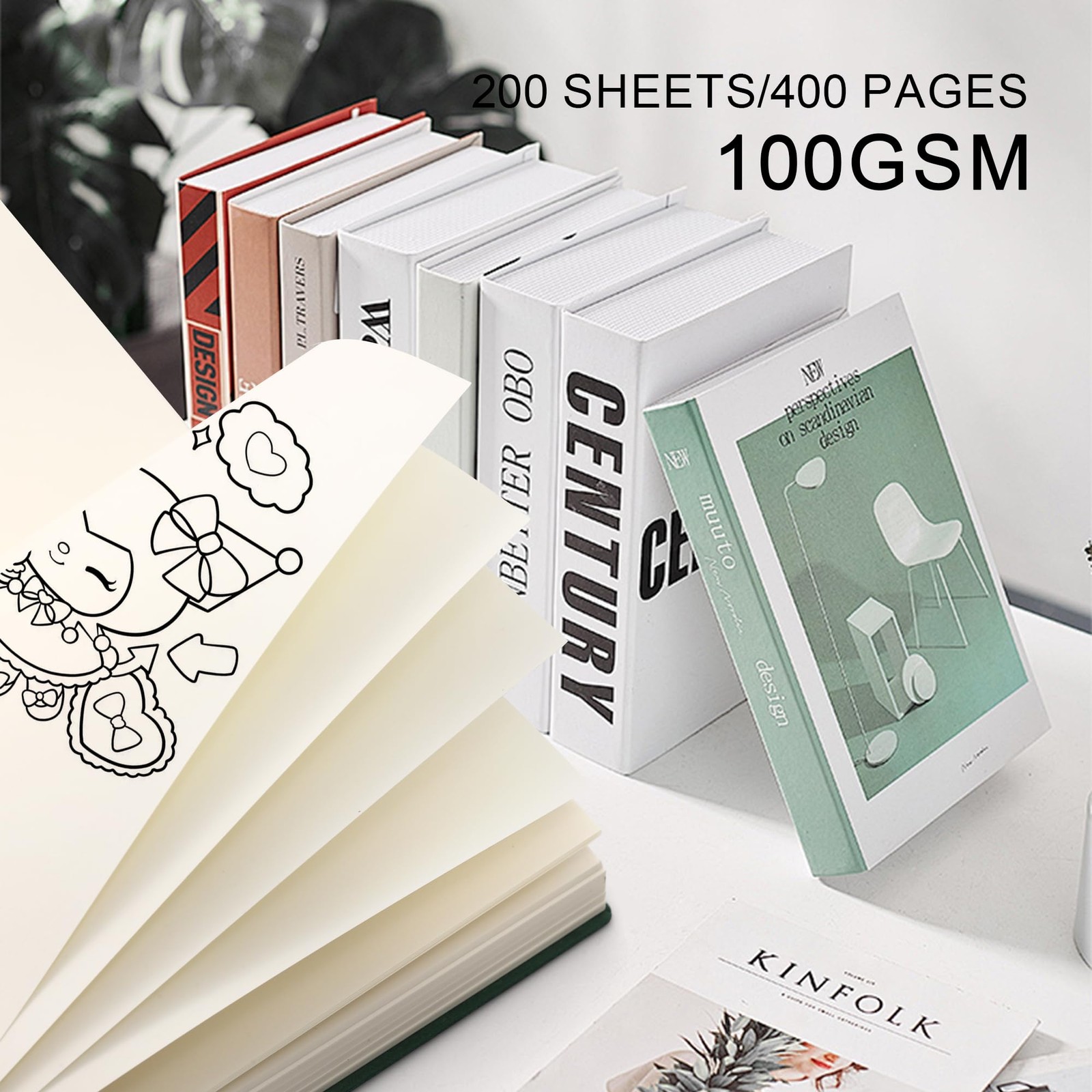 Thick Blank Journal Notebook 400 Pages 3.9 × 5.5 No Lines Soft Leather Pocket…