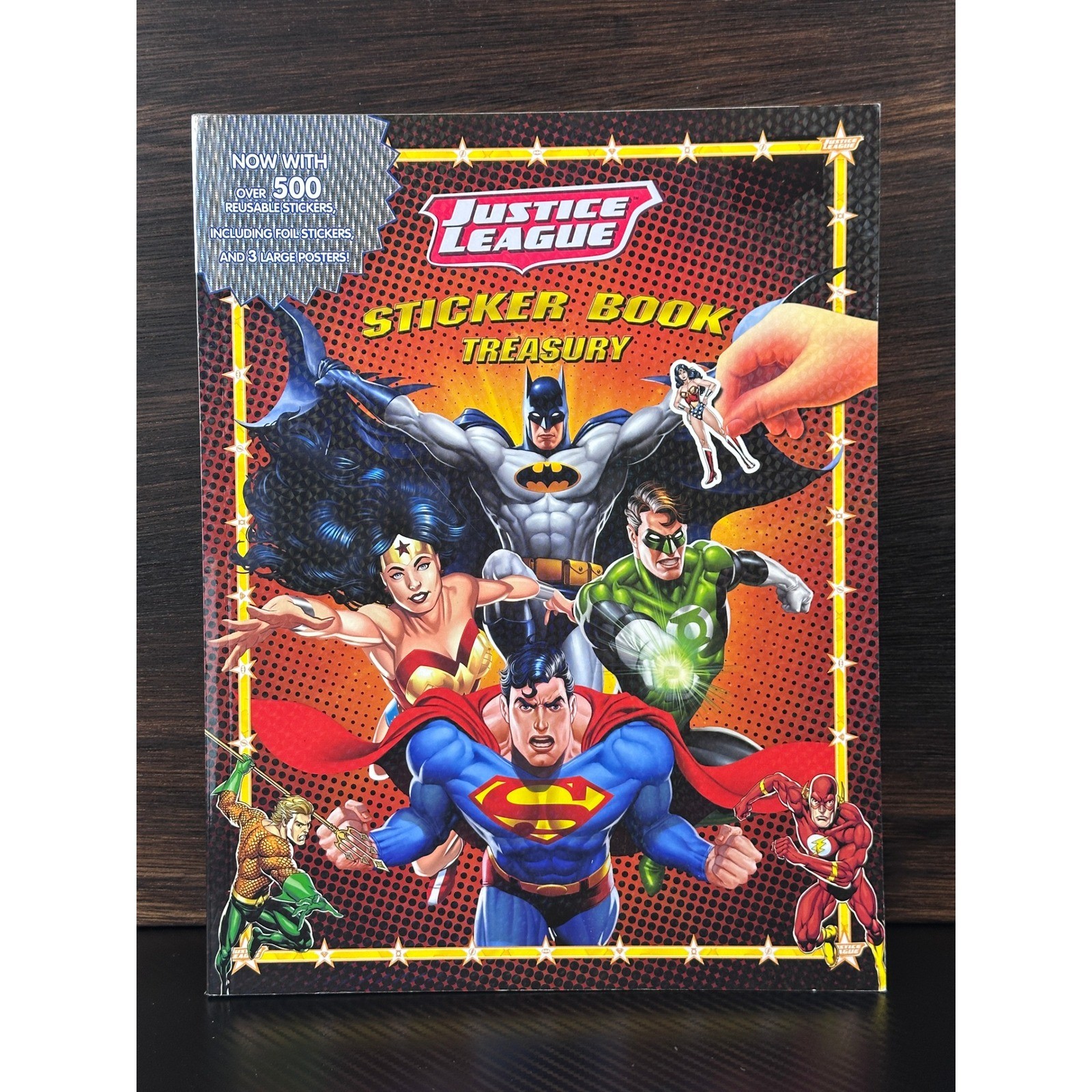 Justice League Sticker Book Treasury Over 500 Reusable Stickers Phidal DC Comics