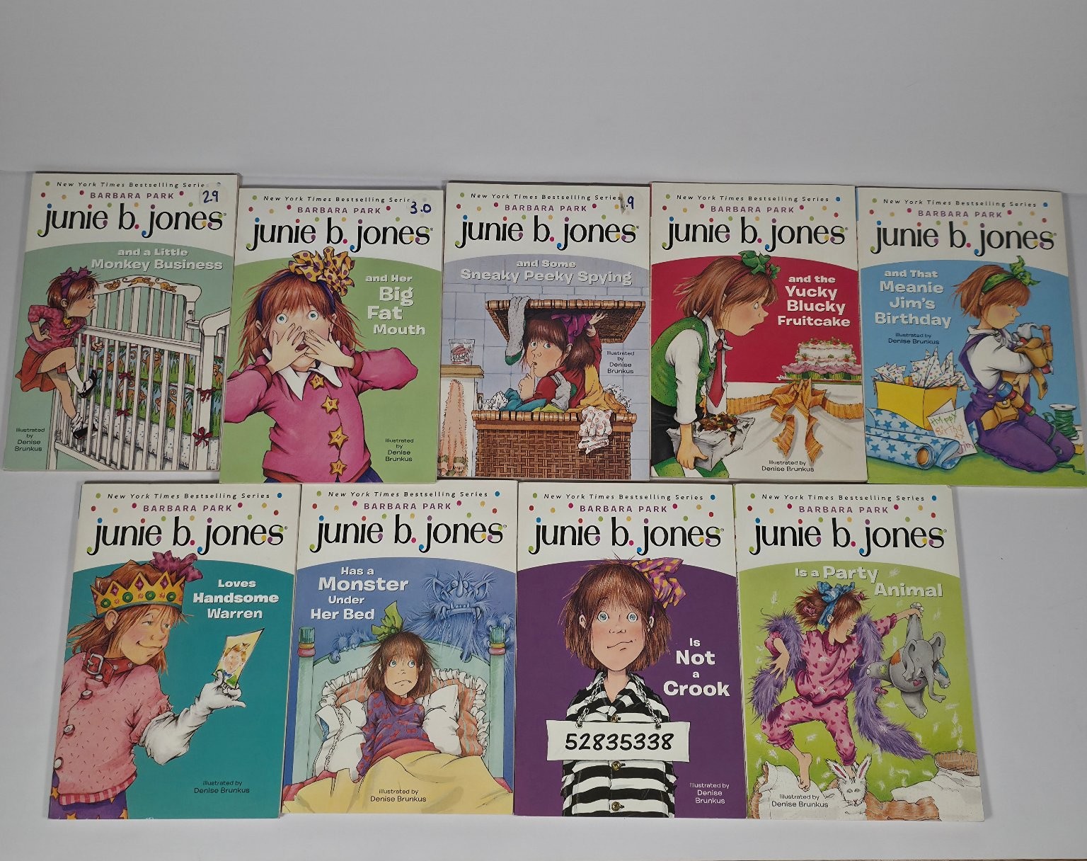 Junie B. Jones Lot of 9 Barbara Park Denise Brunkus Kids Fiction Random House