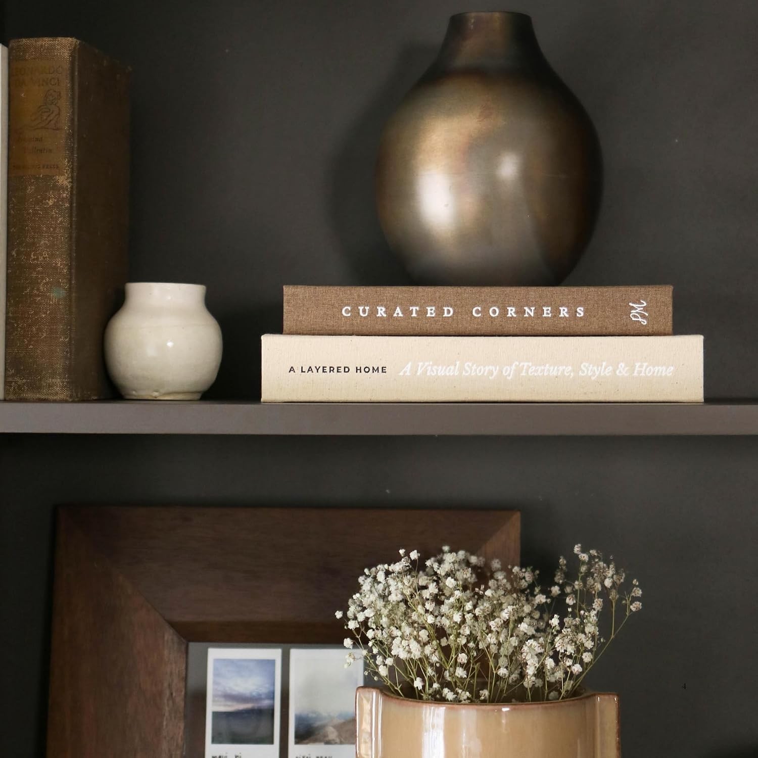 Chic Decorative Book Set with Storage – 2 Linen Covers for Home Styling