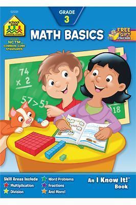 School Zone – Math Basics 3 Workbook – 32 Pages, Ages 7 to 8, 3rd Grade, Multipl
