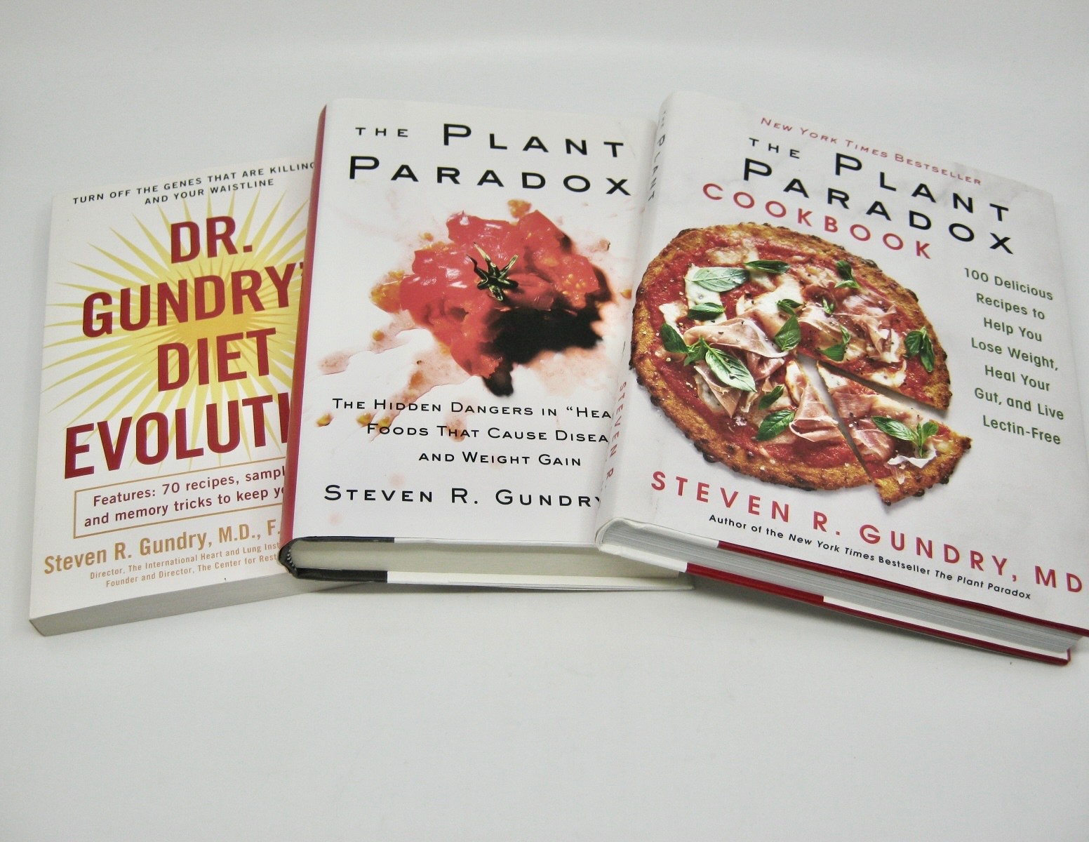 3 Steven Gundry Books The Plant Paradox, Plant Paradox Cookbook, Diet Evolution