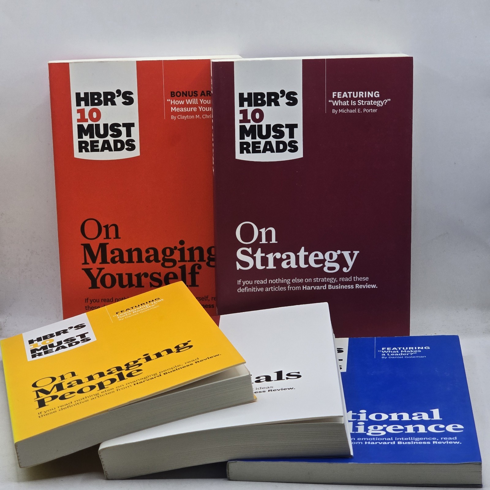 HBR’s 10 Must Reads Collection 5 Paperbacks Strategy Management People VERY GOOD