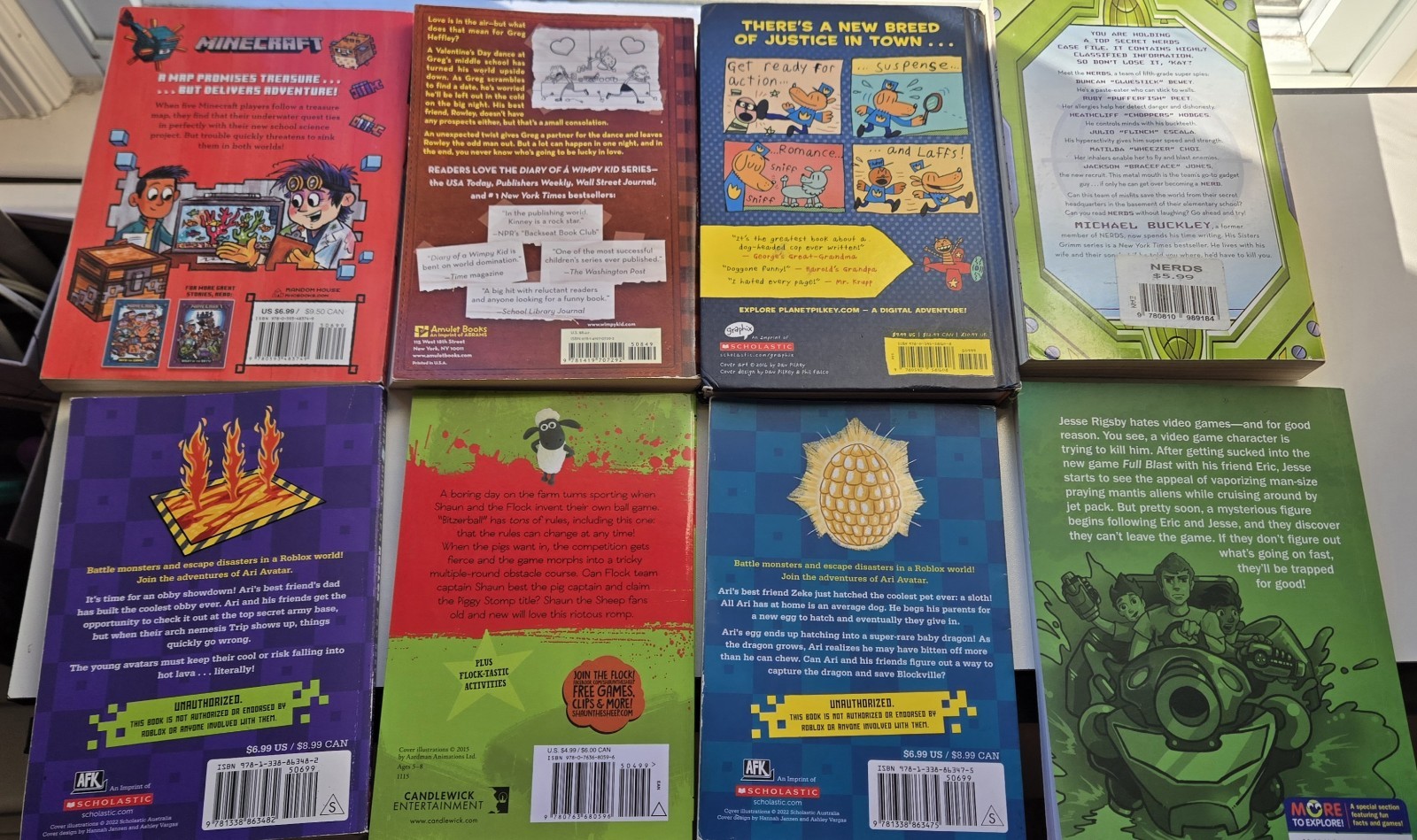 Boys Video Games Chapter Book Lot Roblox Pro Minecraft Dogman Nerds